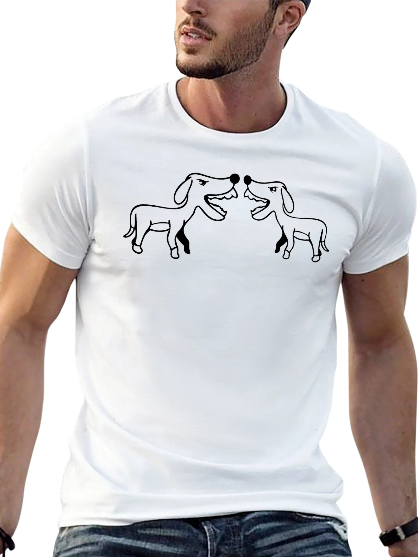 Dog Graphic Black T-Shirt
