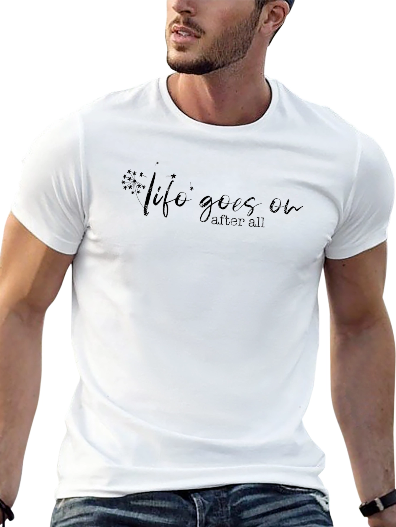 Life Goes On Black Graphic Tee