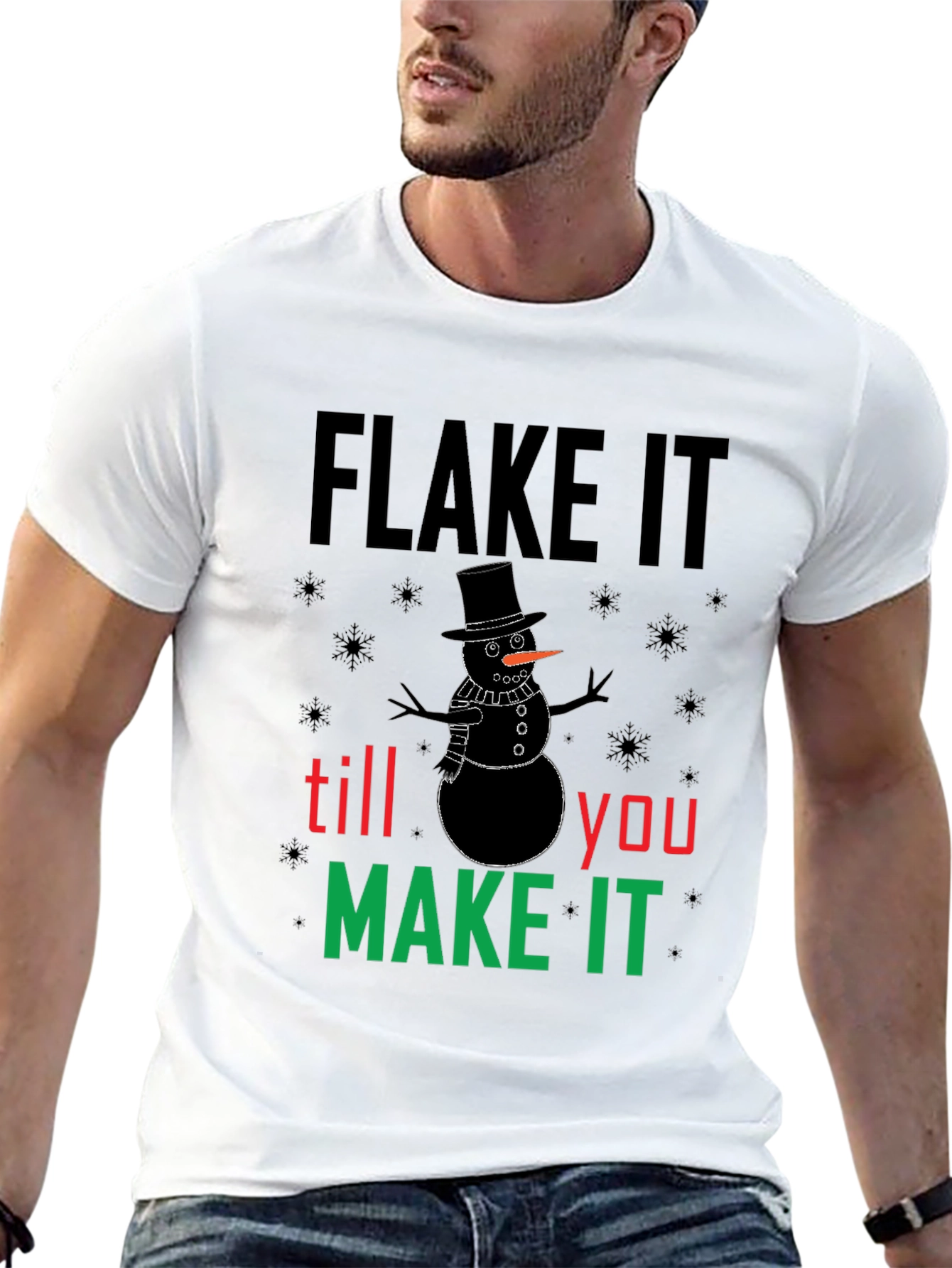 Flake It Snowman Graphic Tee