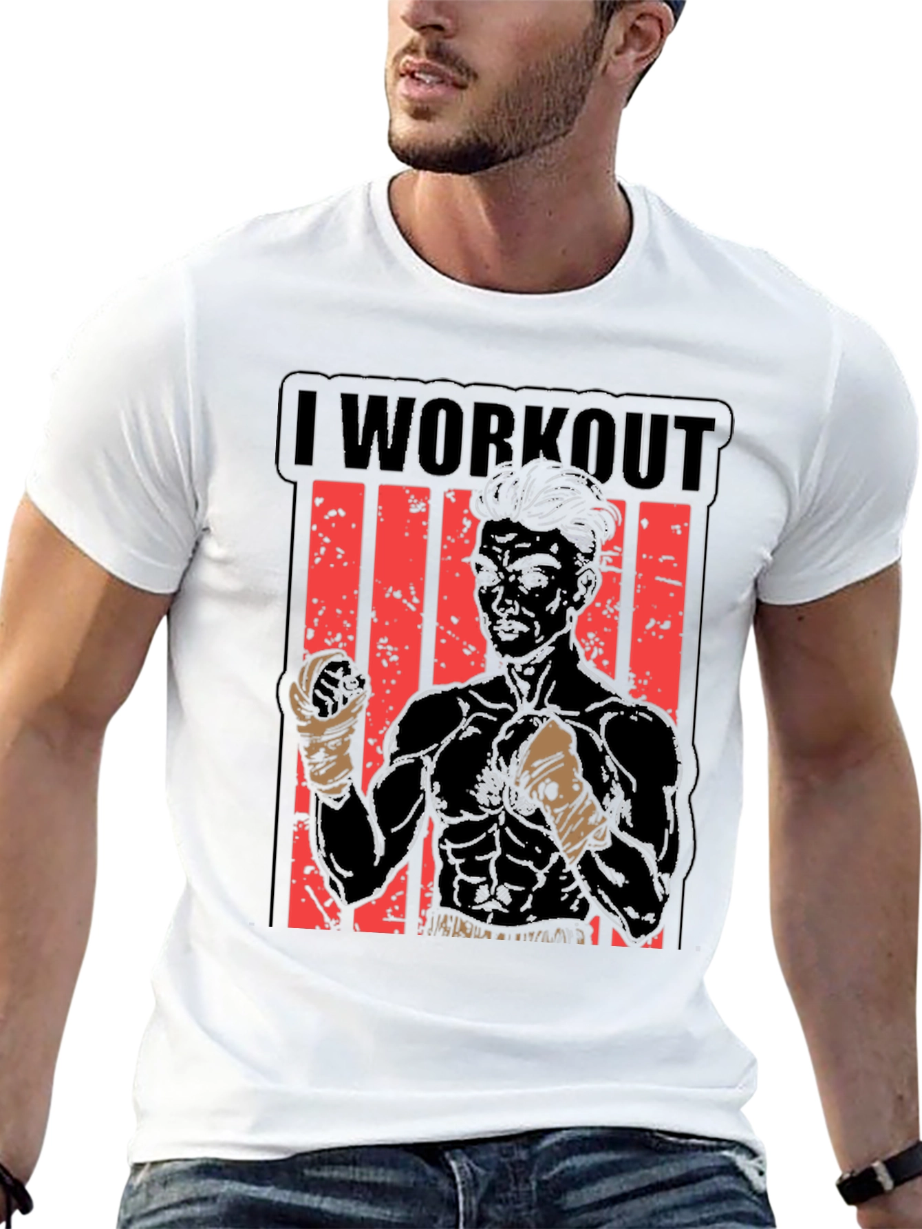 I Workout Graphic Tee - Fitness Inspired T-Shirt