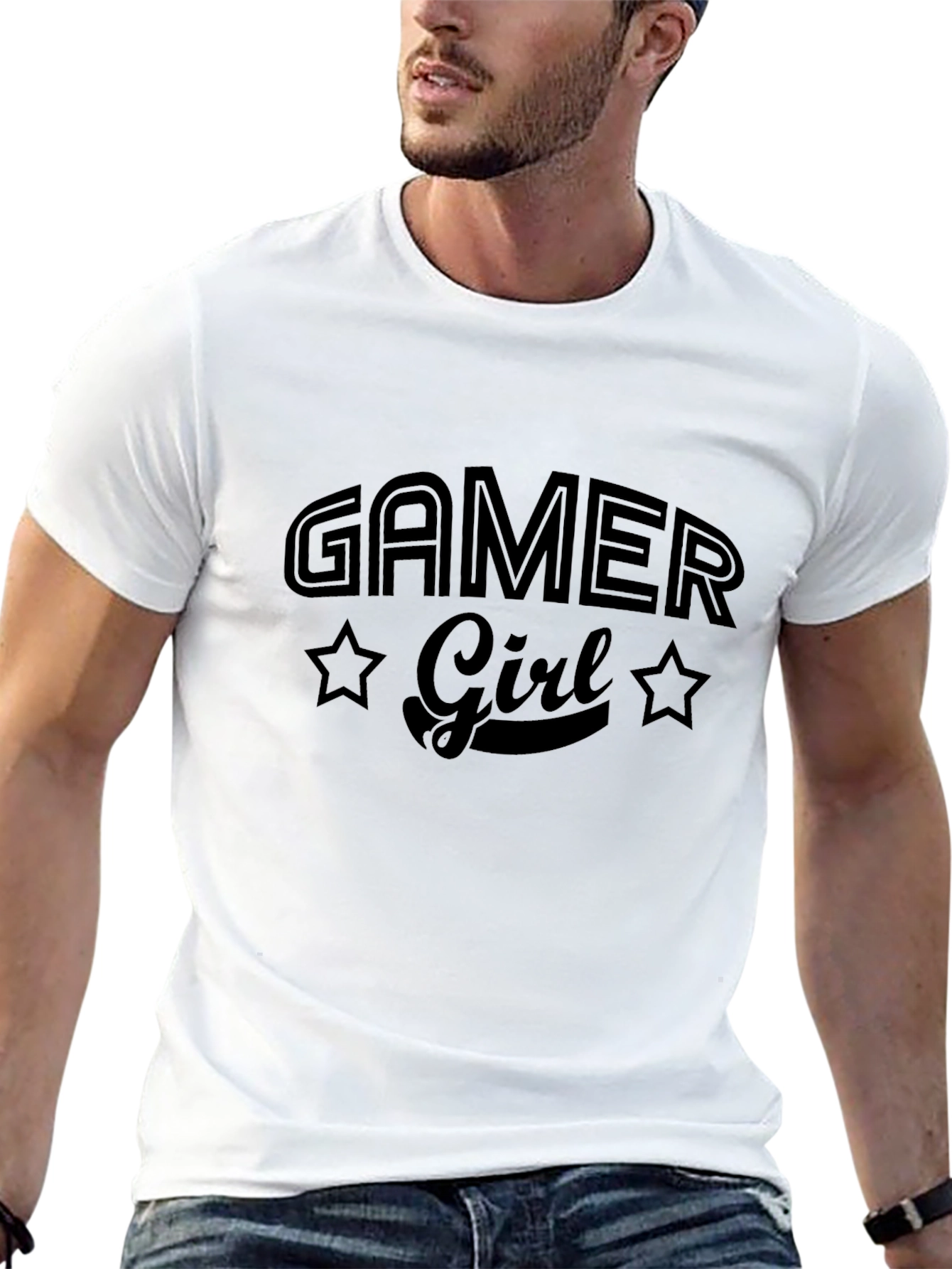 Gamer Girl Graphic Tee - Black