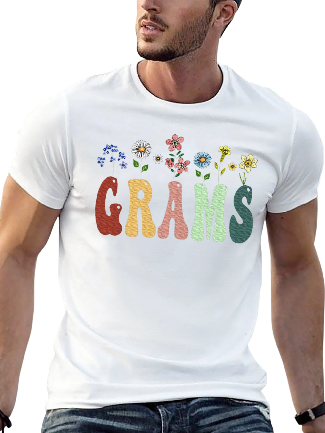 Floral Grams Graphic T-Shirt