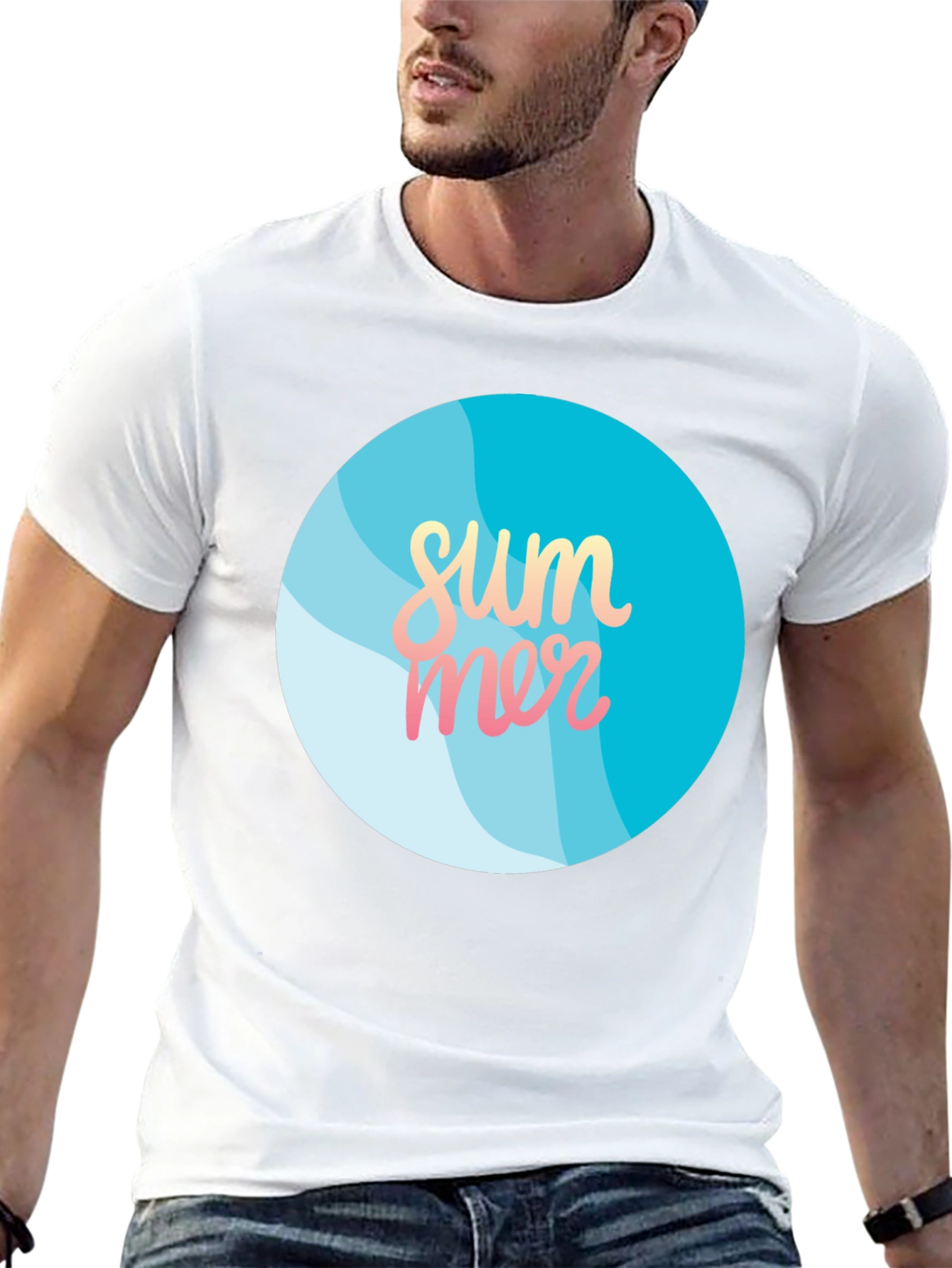 Summer Vibes Black Graphic Tee