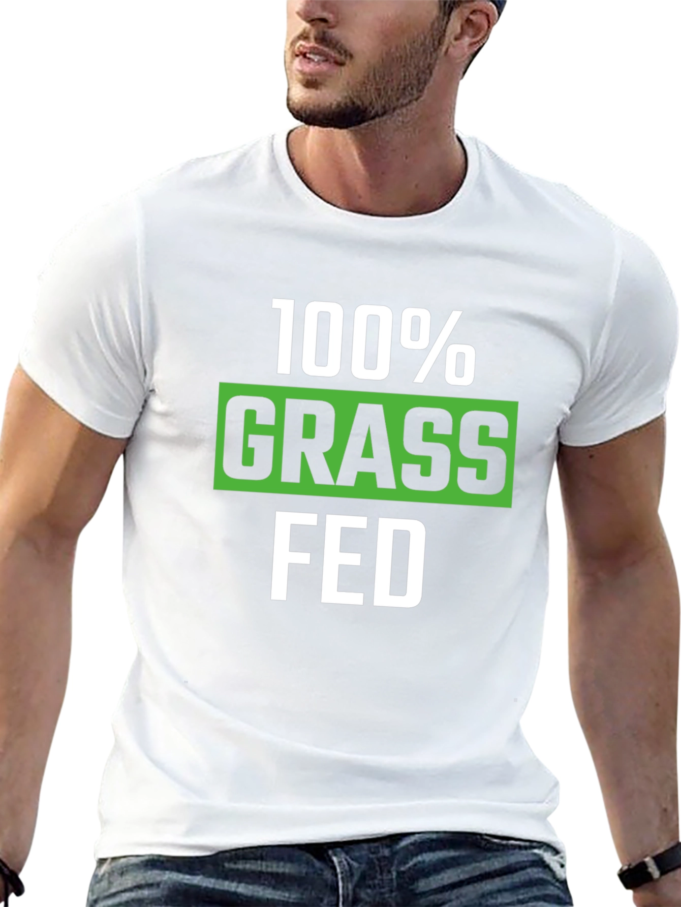 100% Grass Fed Graphic Tee - Black