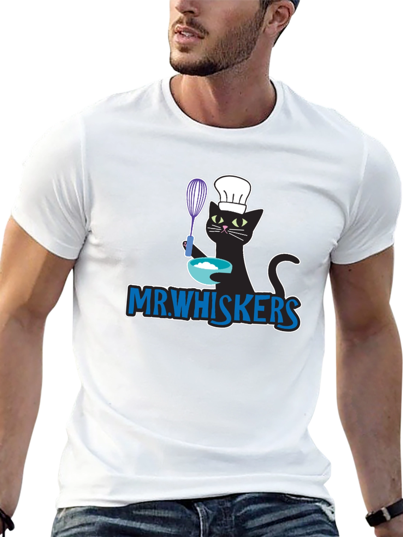 Mr. Whiskers Chef Cat T-Shirt
