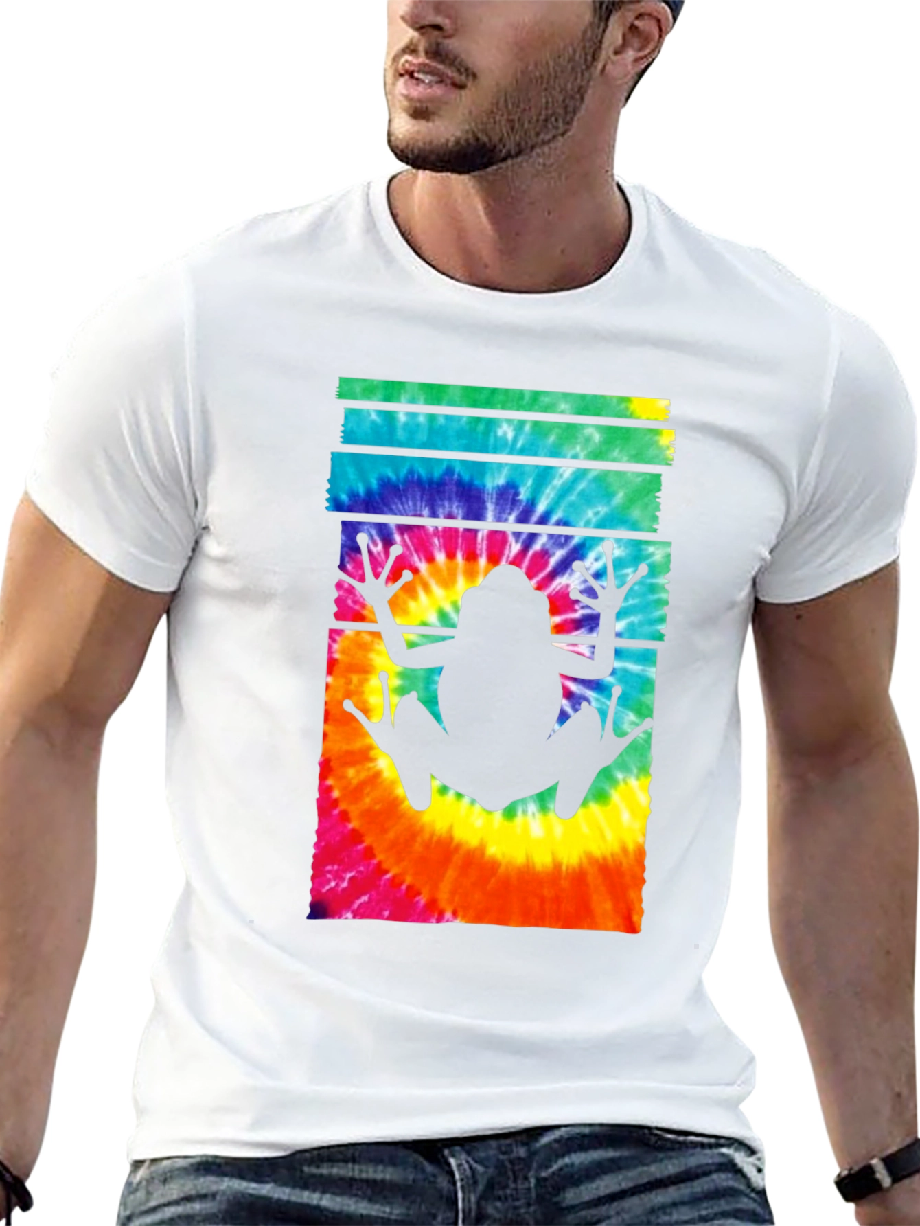 Tie Dye Frog Graphic Tee - Trendy Casual Style