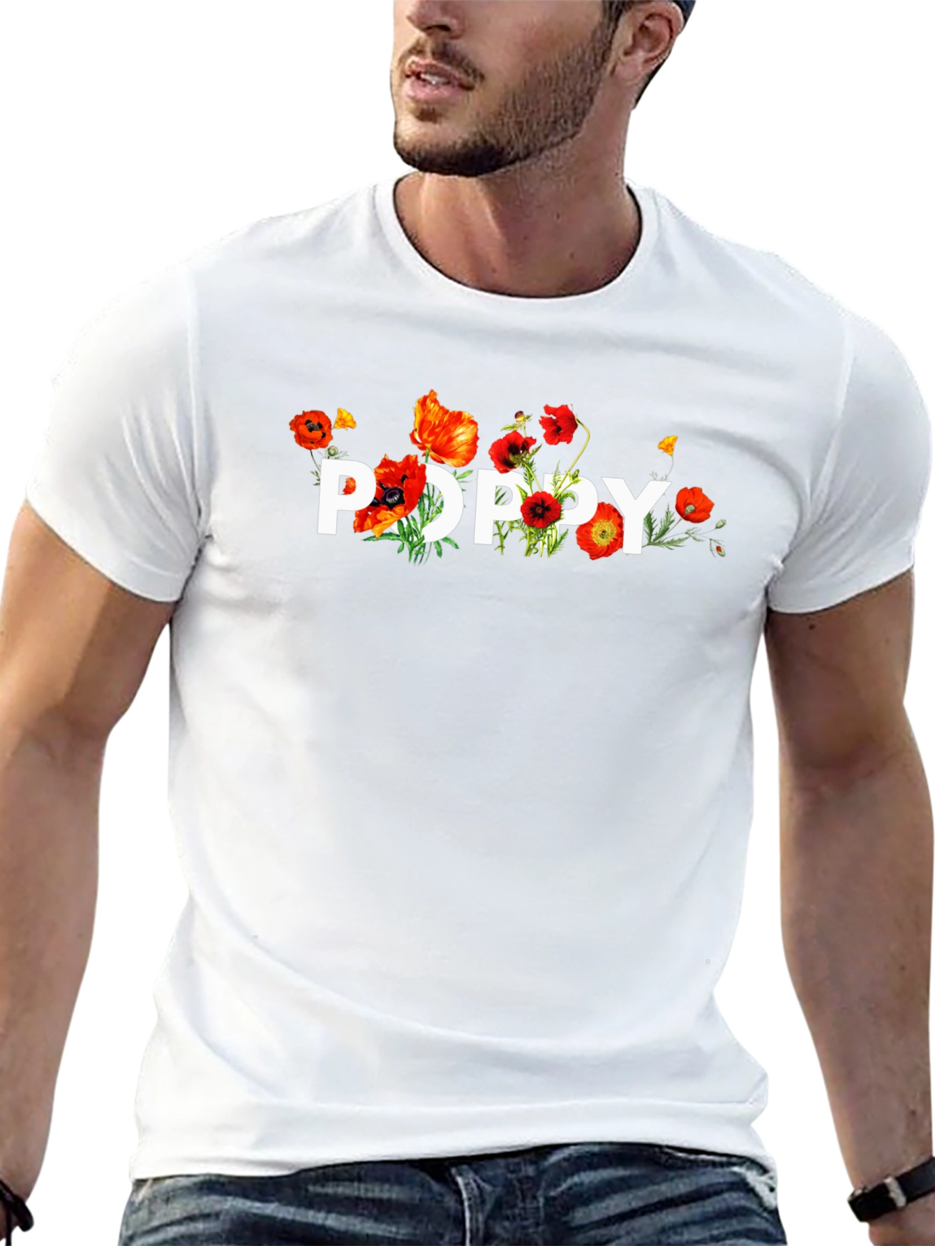 Floral Poppy T-Shirt - Stylish Graphic Tee