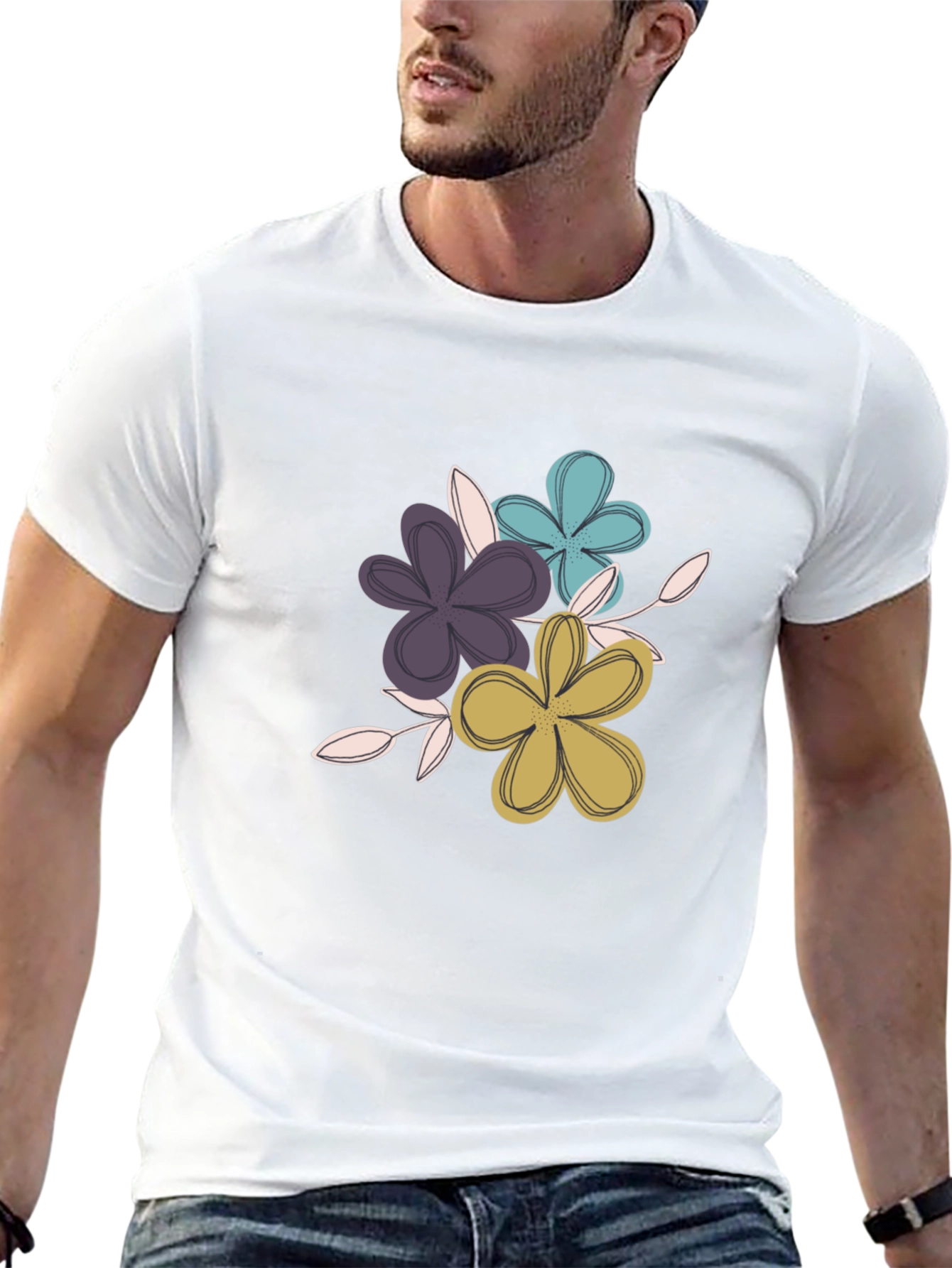 Floral Graphic Tee - Soft Cotton Blend