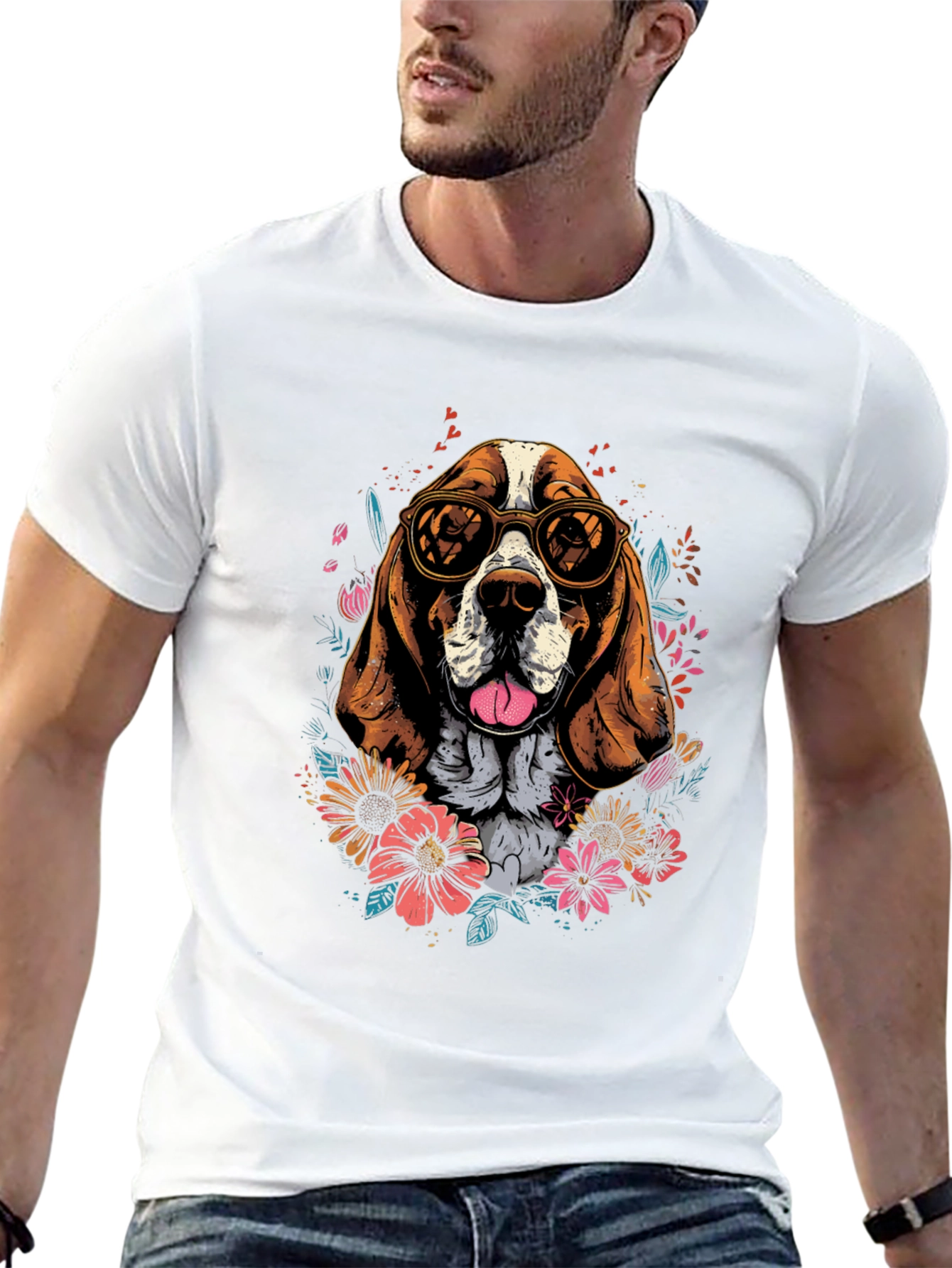 Cool Dog T-Shirt - Beagle with Sunglasses
