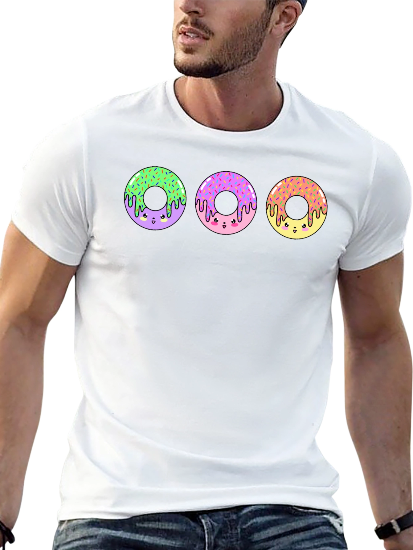 Cute Kawaii Donut T-Shirt - Sweet Treat Design