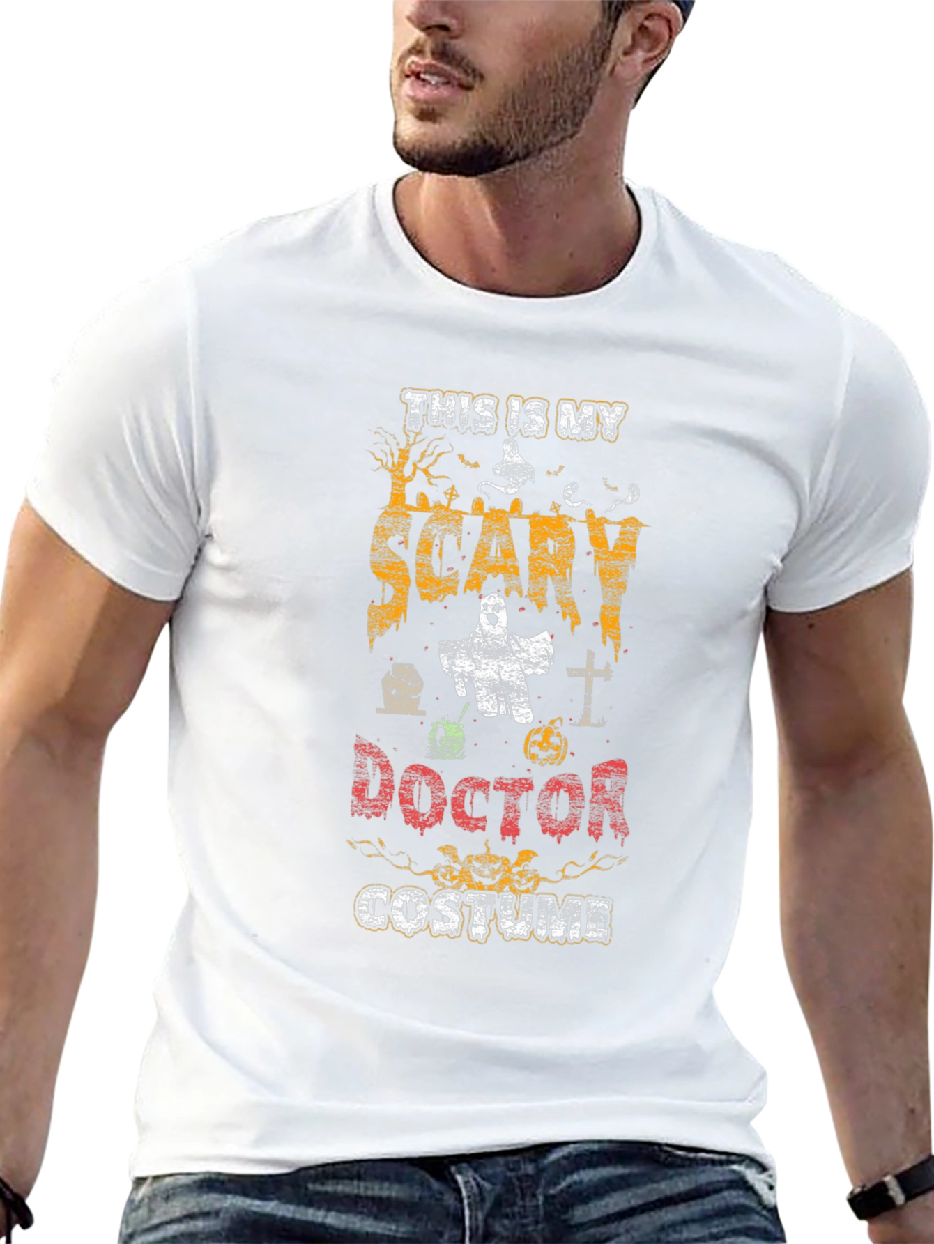 Scary Doctor Halloween Costume Graphic Tee