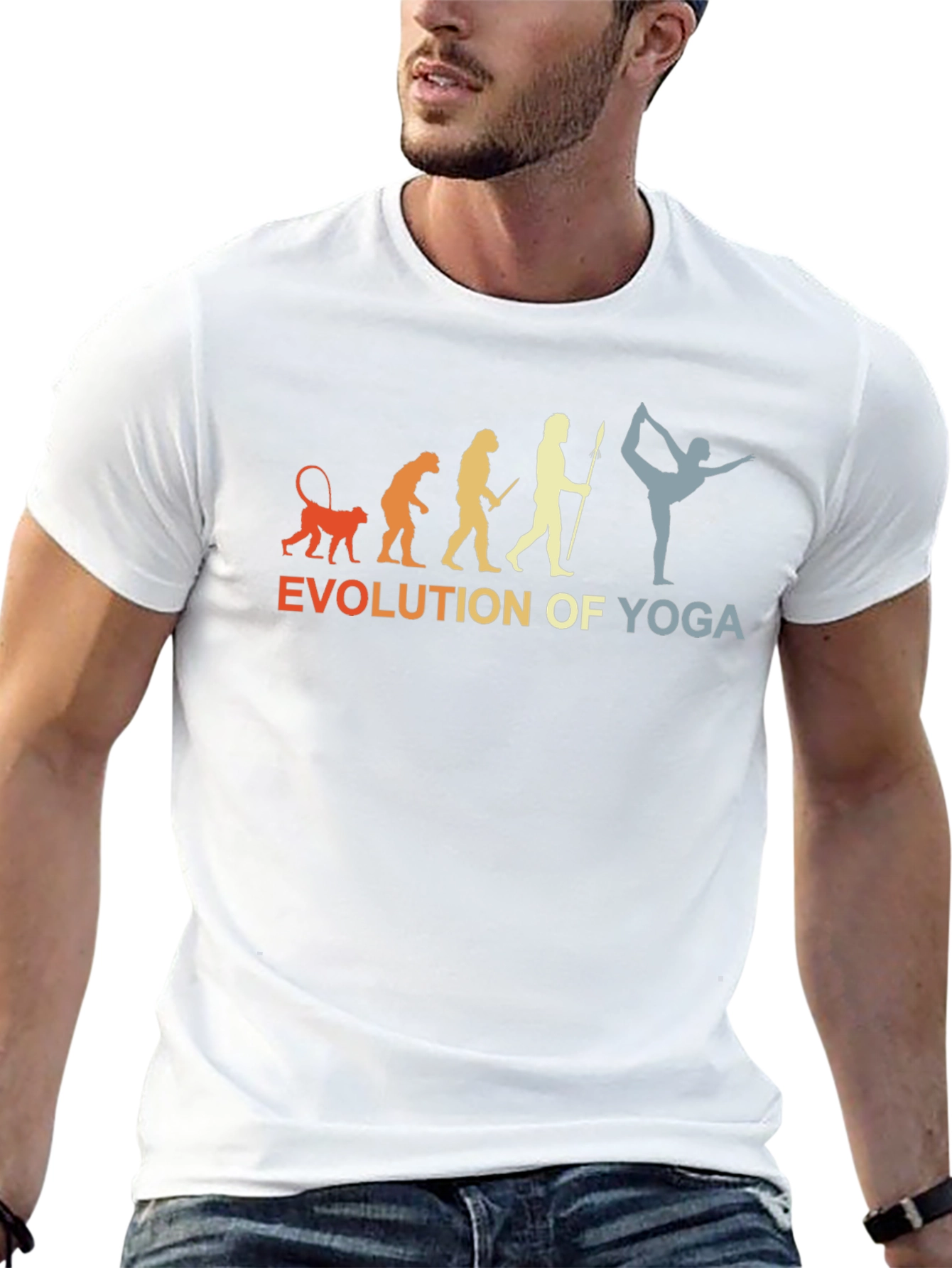Evolution of Yoga T-Shirt - Black Cotton Tee