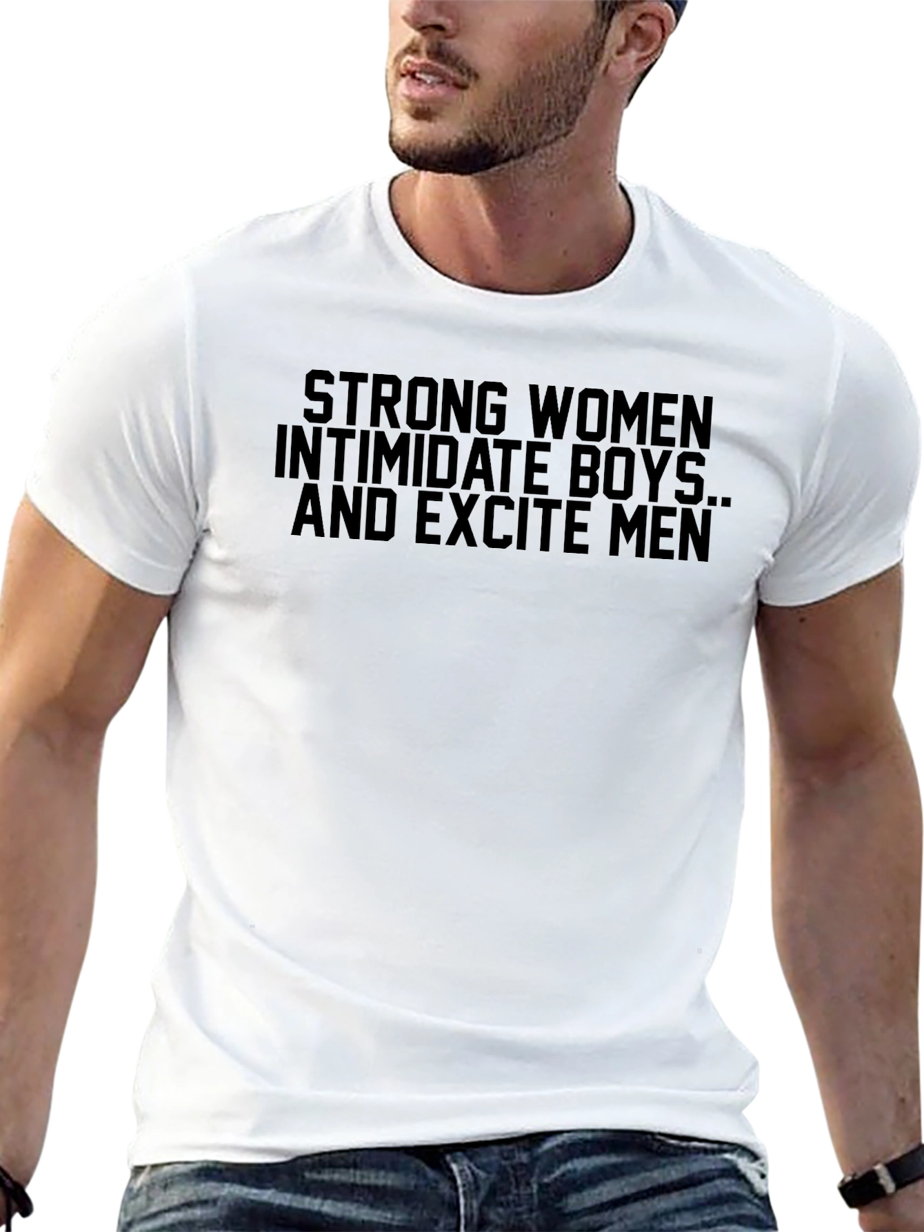 Strong Women Slogan Graphic Tee