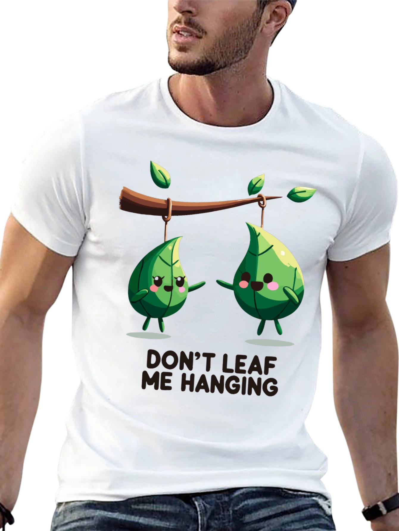 Funny Dont Leaf Me Hanging Graphic T-Shirt