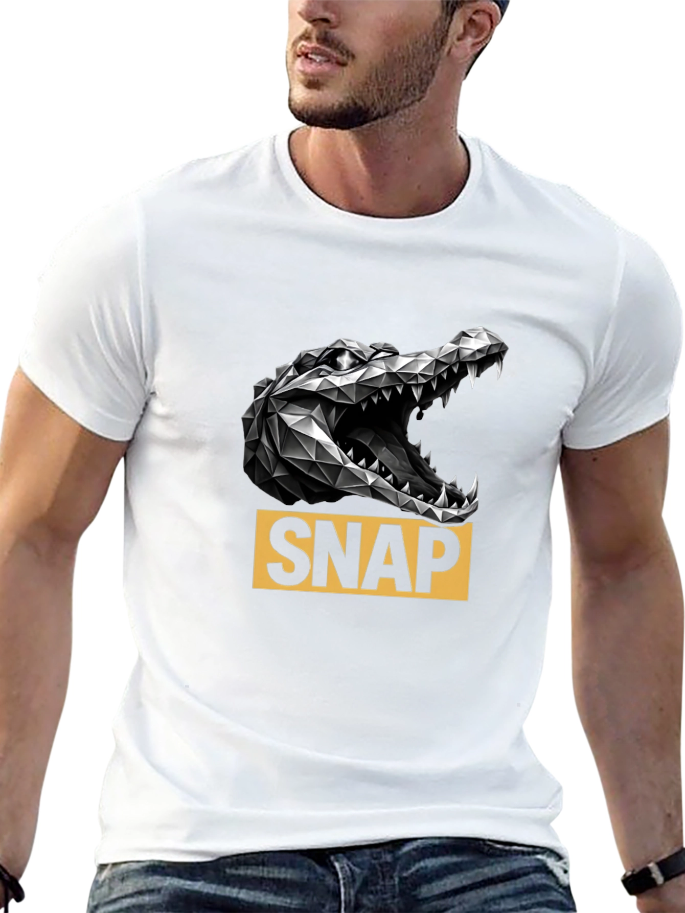 SNAP Alligator Graphic Black Tee