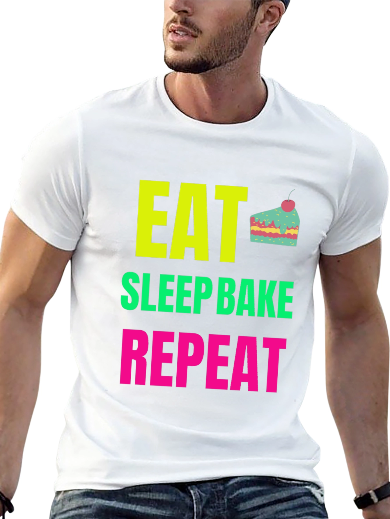 Eat Sleep Bake Repeat Graphic Tee
