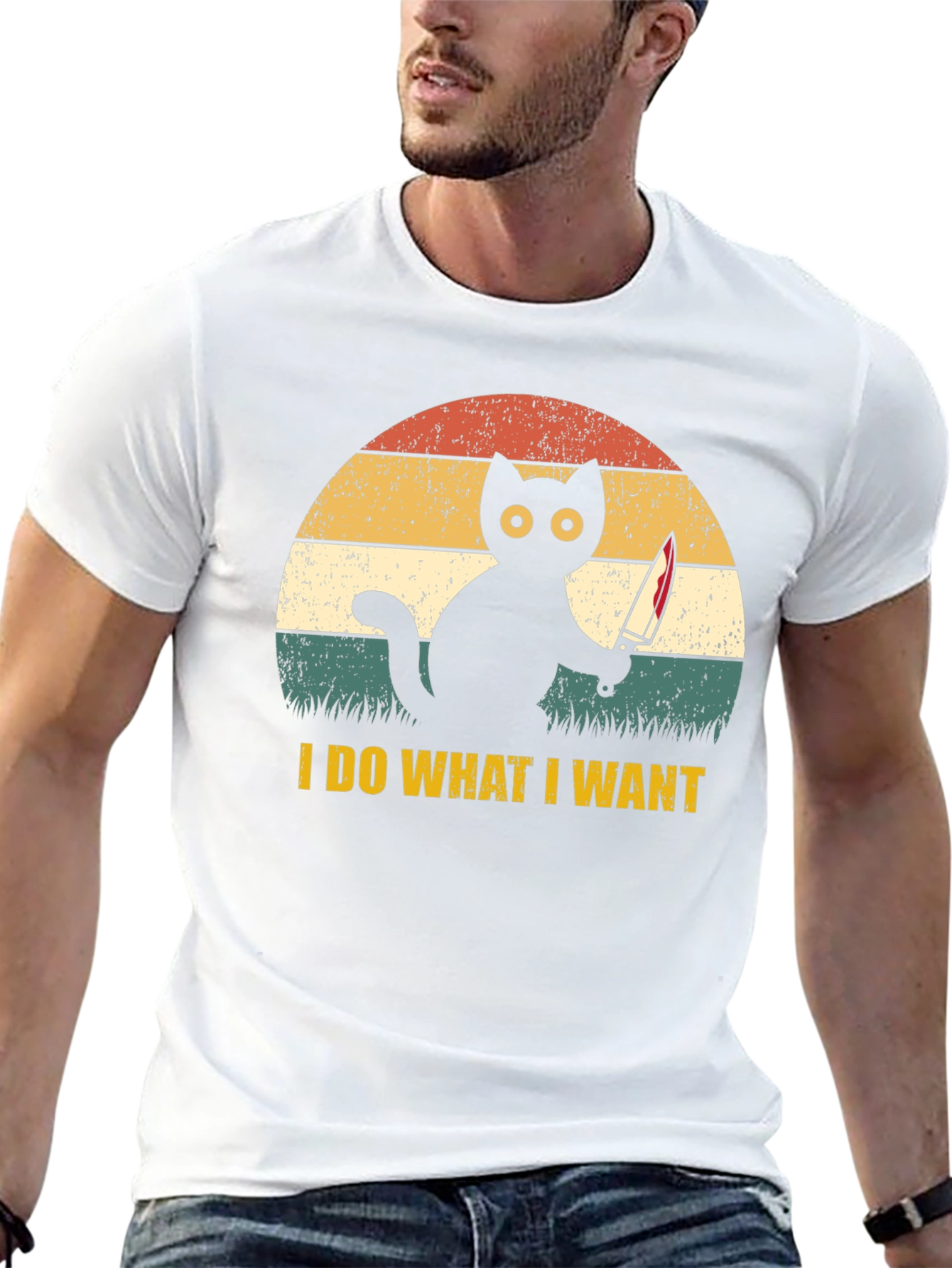 I Do What I Want Cat Graphic T-Shirt