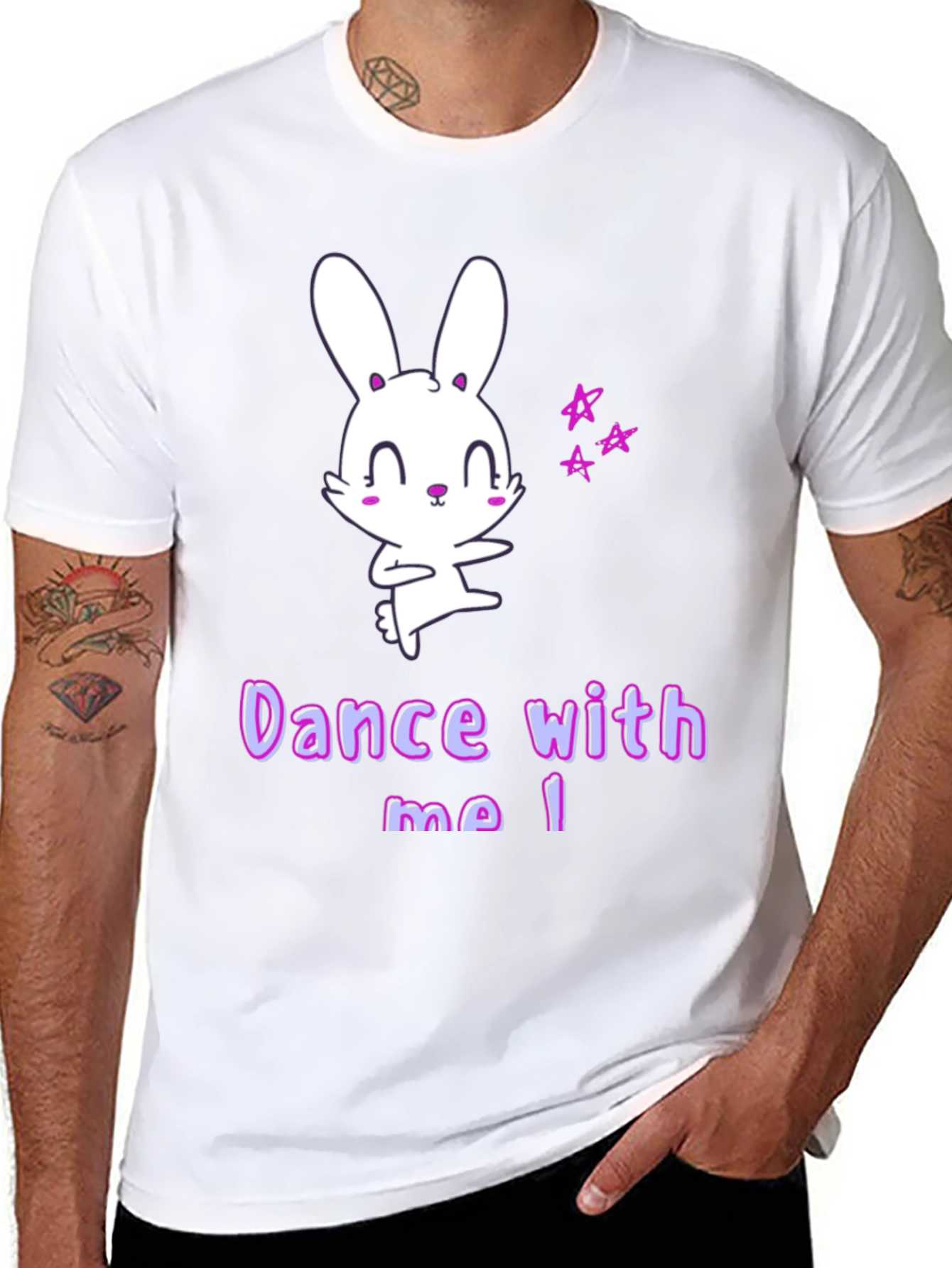 Cute Cartoon Bunny Dance With Me T-Shirt
