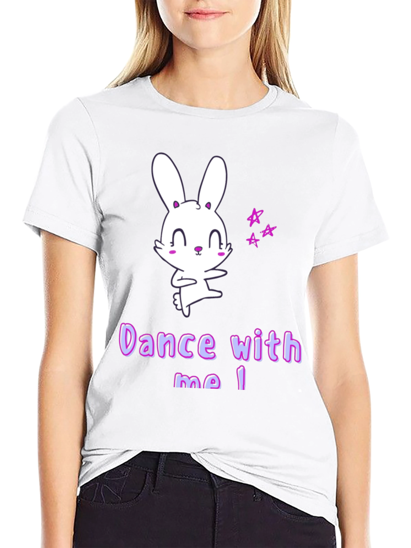 Cute Cartoon Bunny Dance With Me T-Shirt
