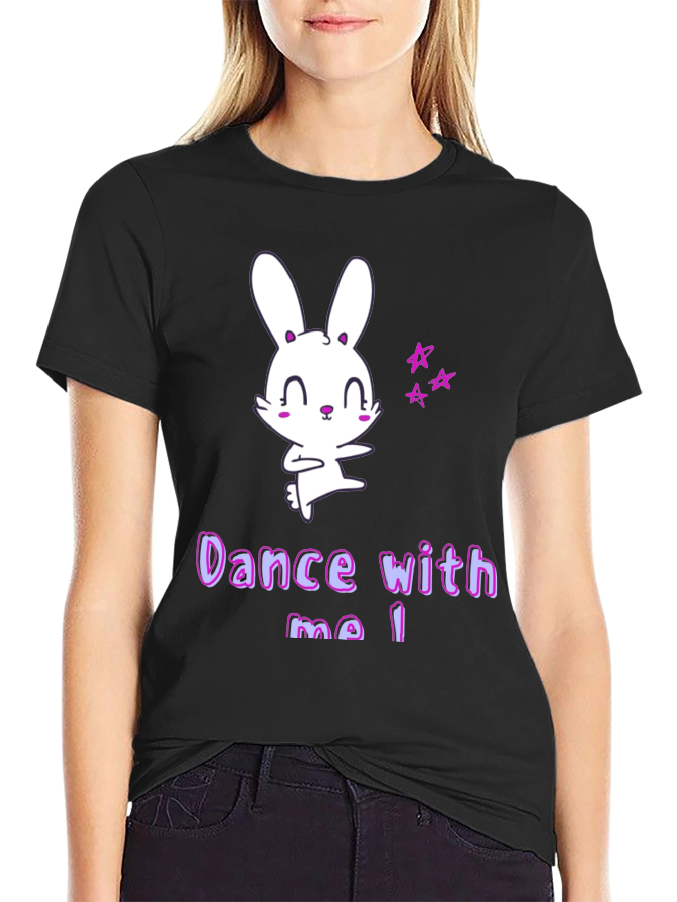 Cute Cartoon Bunny Dance With Me T-Shirt