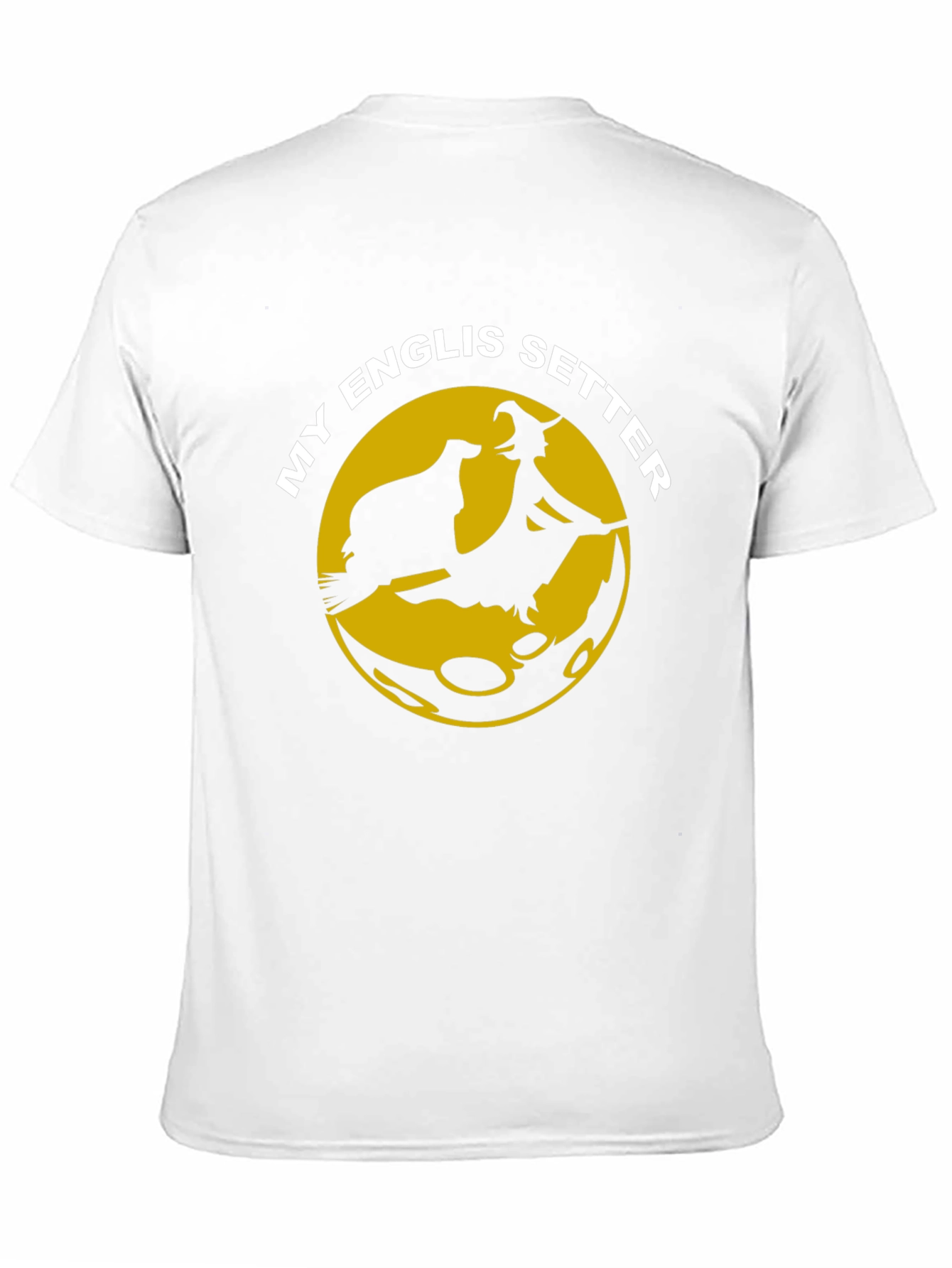 English Setter Witch Moon T-Shirt Halloween Dog Lover Gift