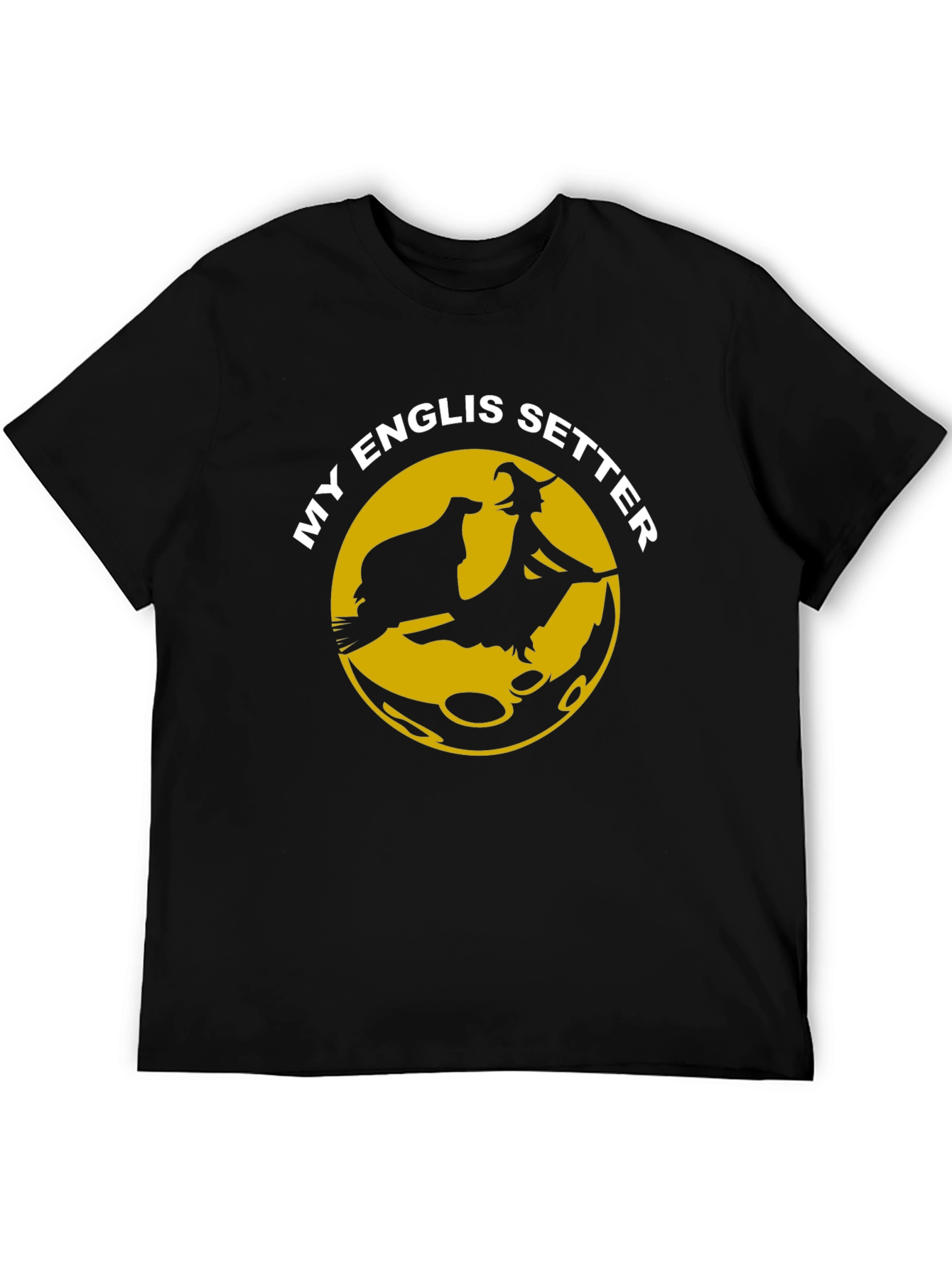 English Setter Witch Moon T-Shirt Halloween Dog Lover Gift