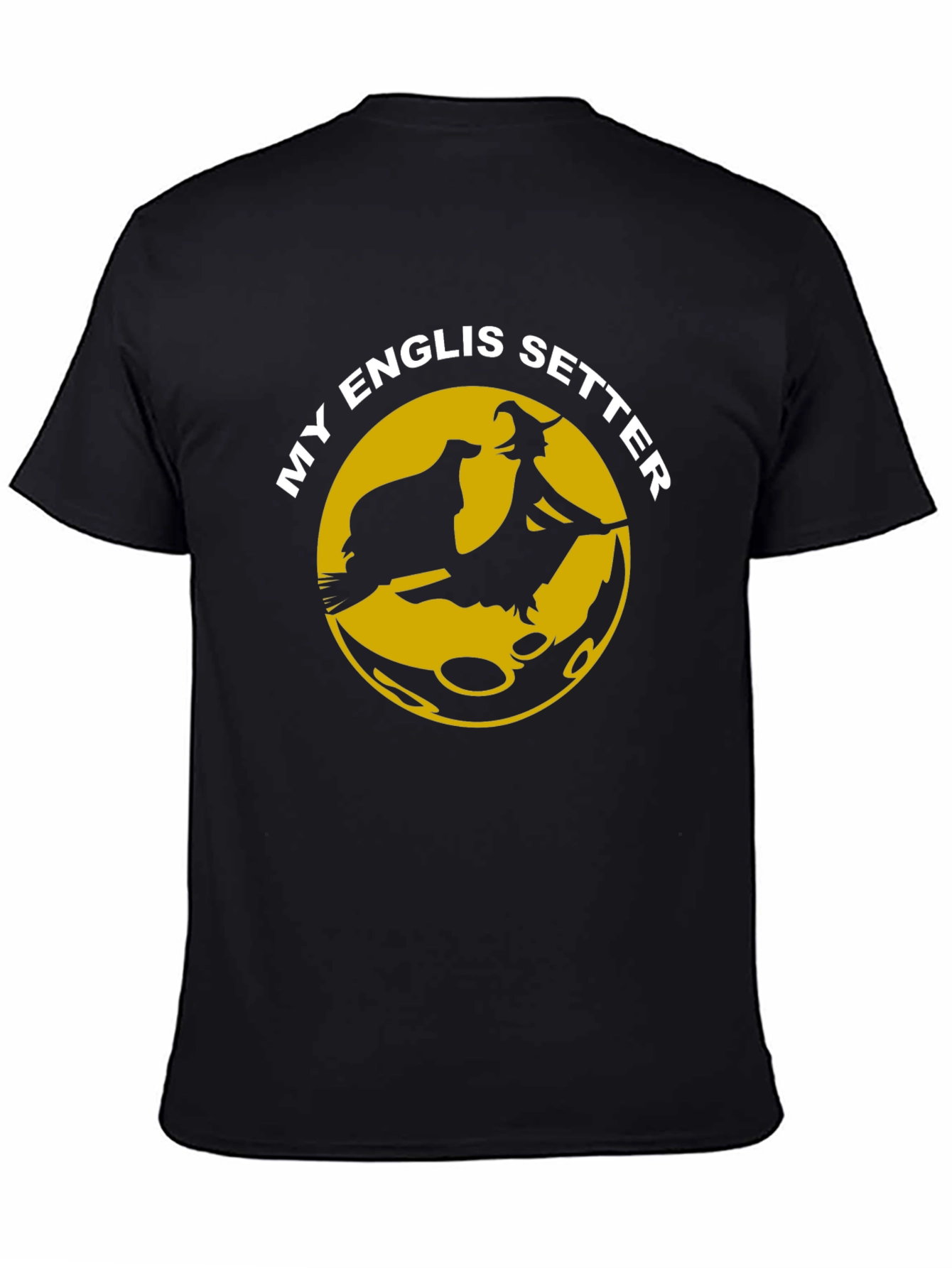 English Setter Witch Moon T-Shirt Halloween Dog Lover Gift