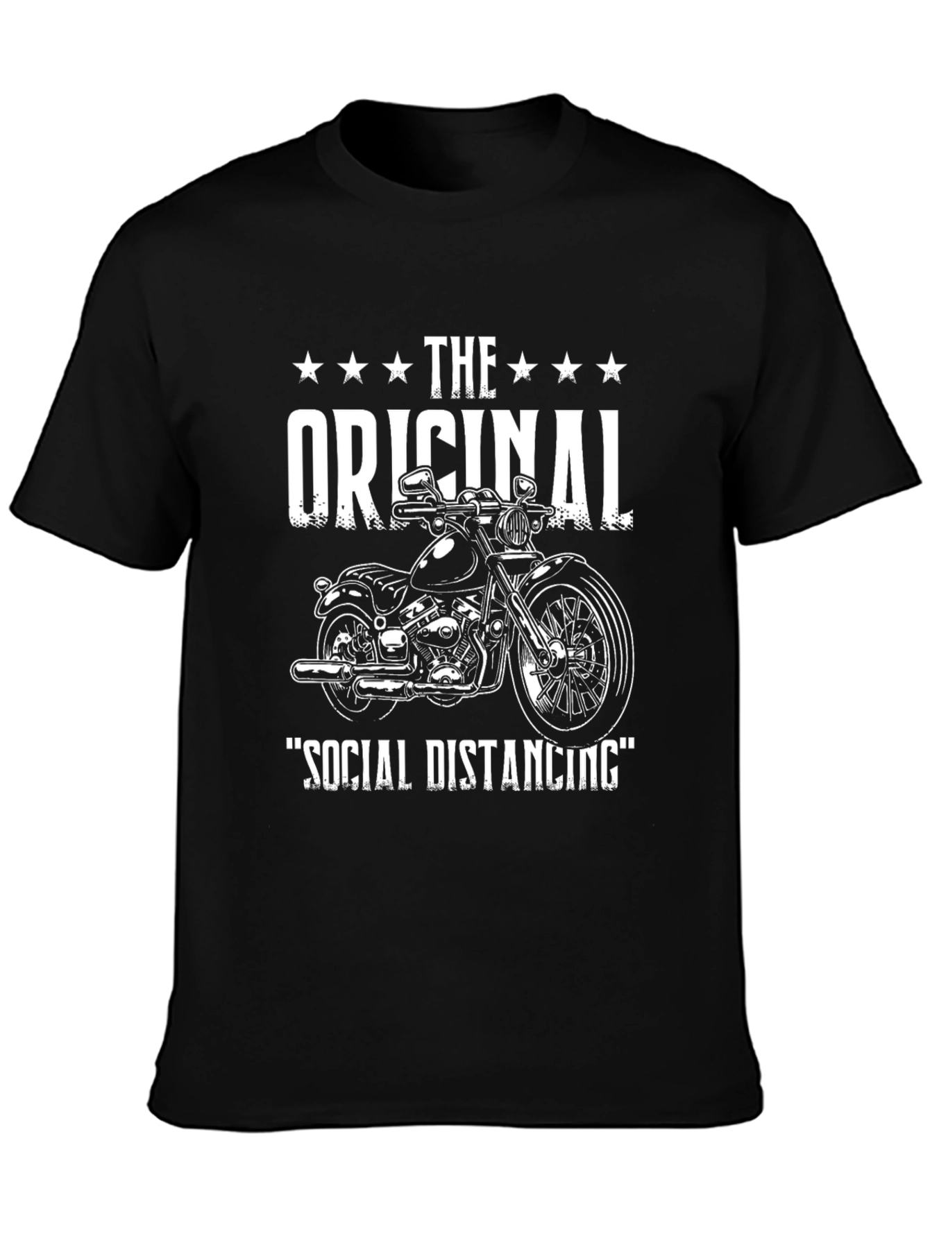 Original Social Distancing Motorcycle Graphic T-Shirt