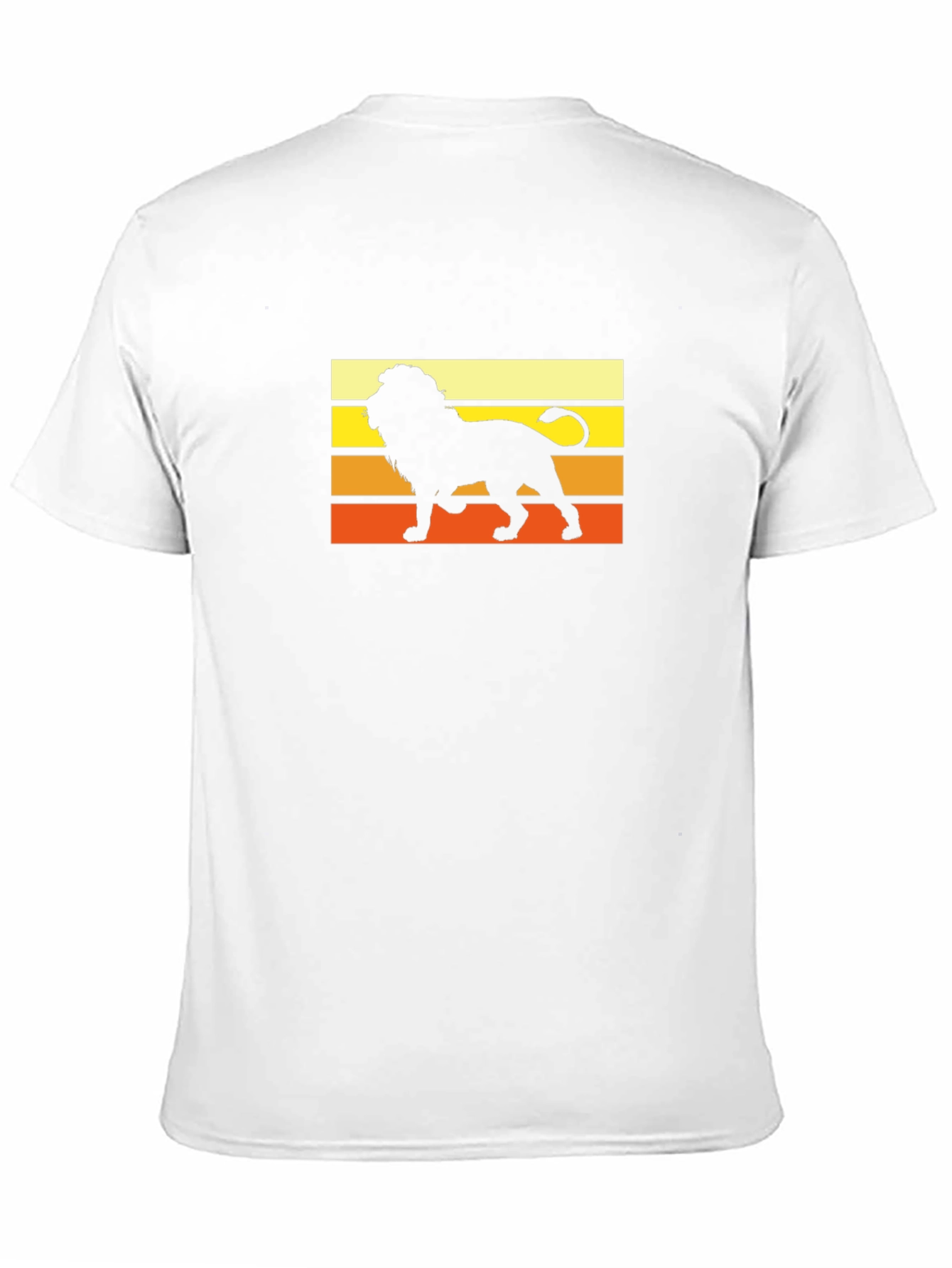 Retro Lion Graphic Tee - Black Cotton Shirt