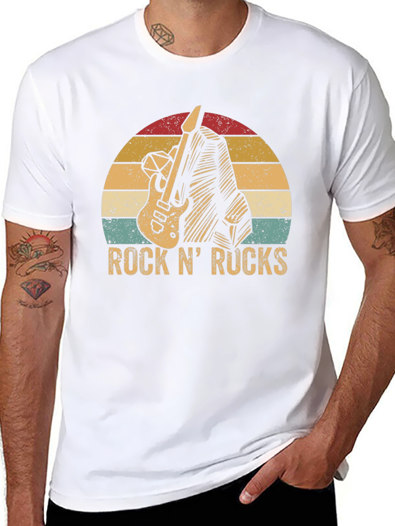 Retro Rock N Rucks Guitar T-Shirt