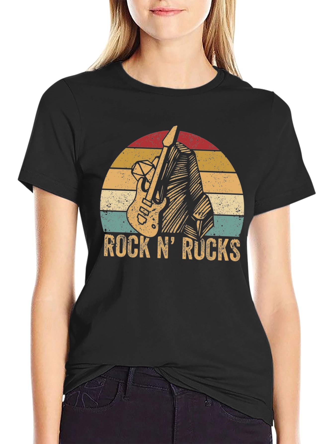 Retro Rock N Rucks Guitar T-Shirt