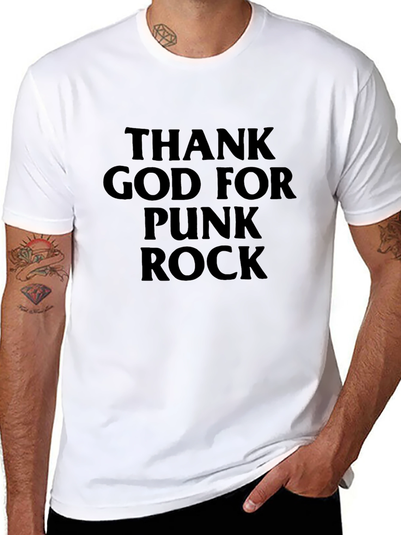Thank God For Punk Rock Black T-Shirt