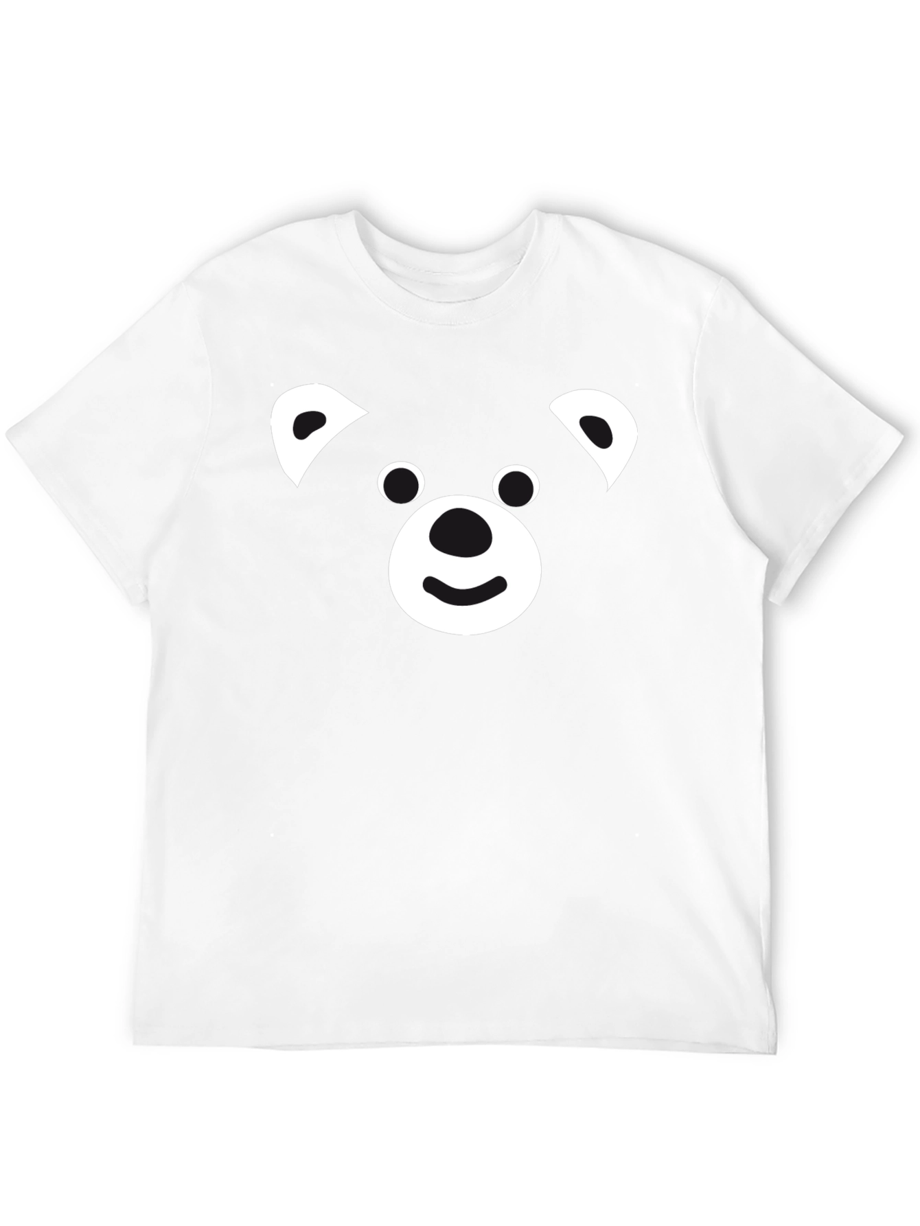 Cute Bear Face Black Graphic Tee