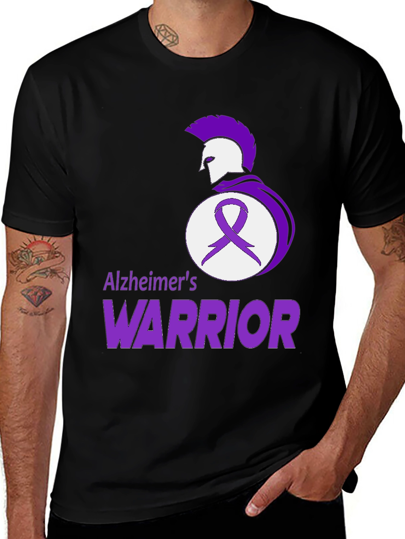 Alzheimers Warrior T-Shirt - Black