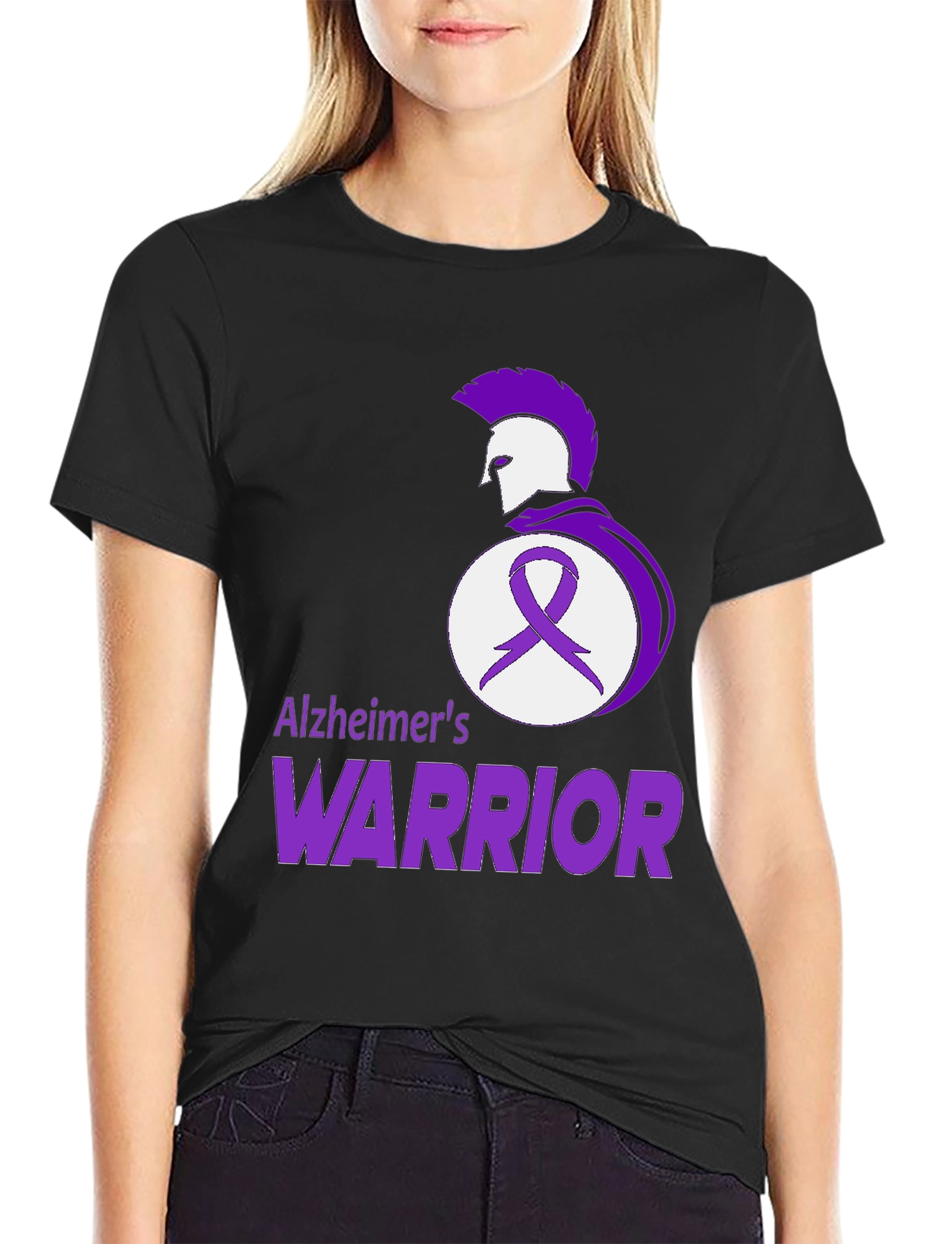 Alzheimers Warrior T-Shirt - Black