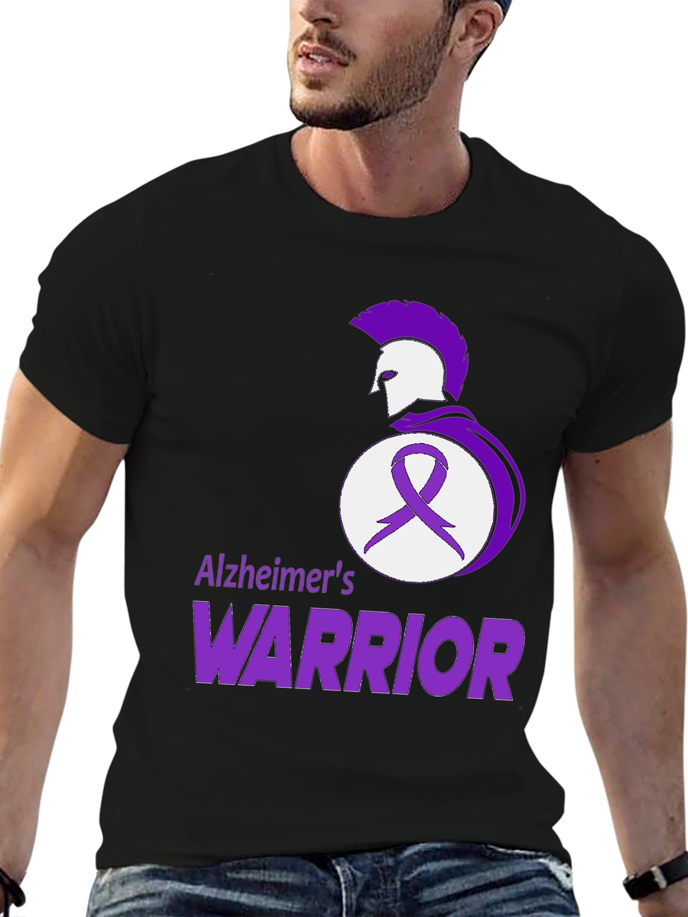 Alzheimers Warrior T-Shirt - Black