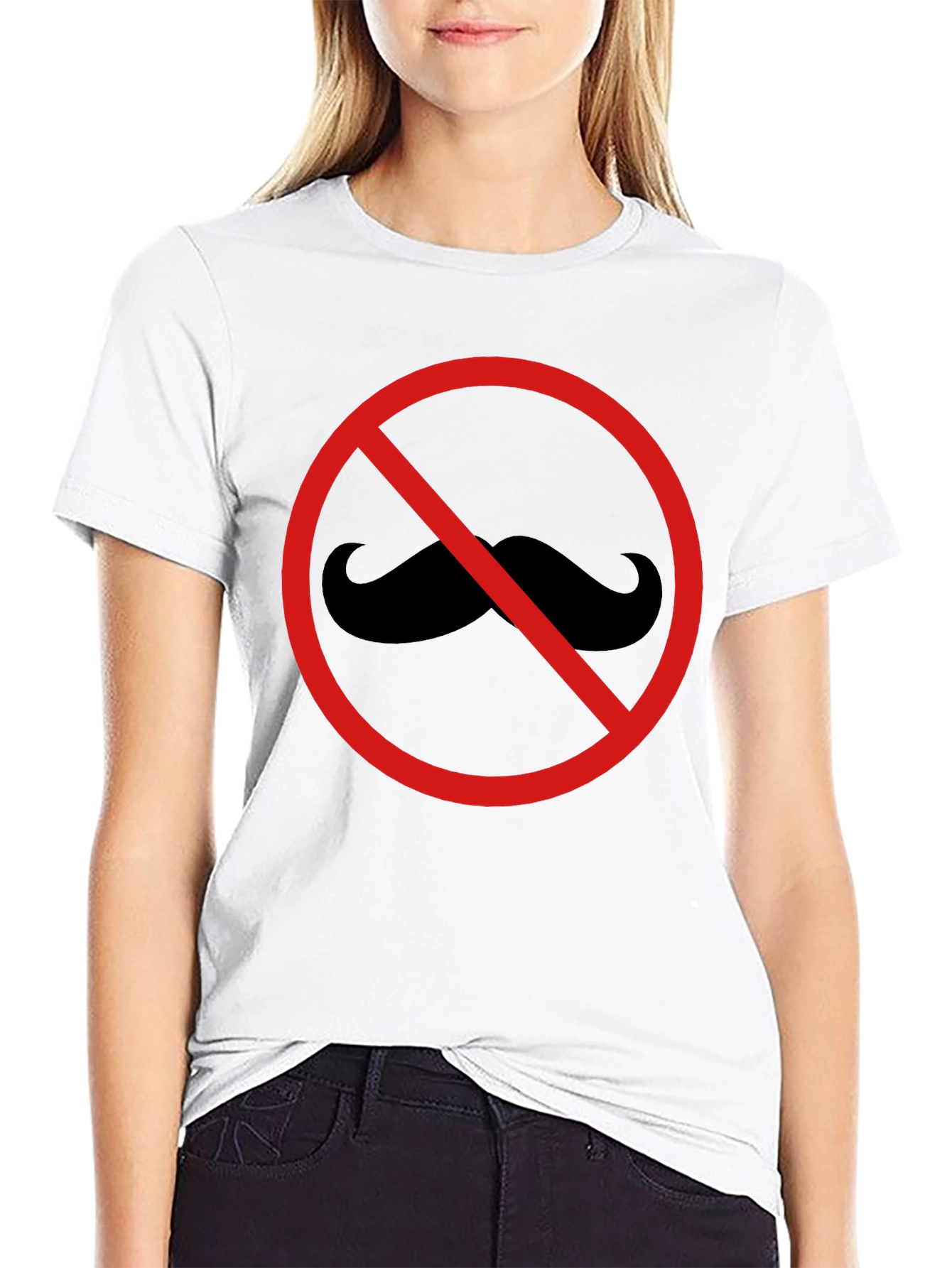 No Mustache T-Shirt - Graphic Tee