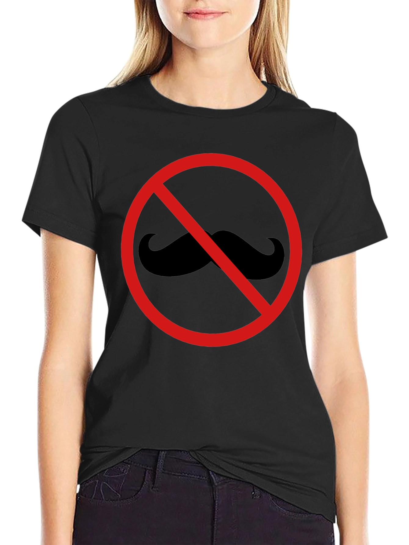 No Mustache T-Shirt - Graphic Tee