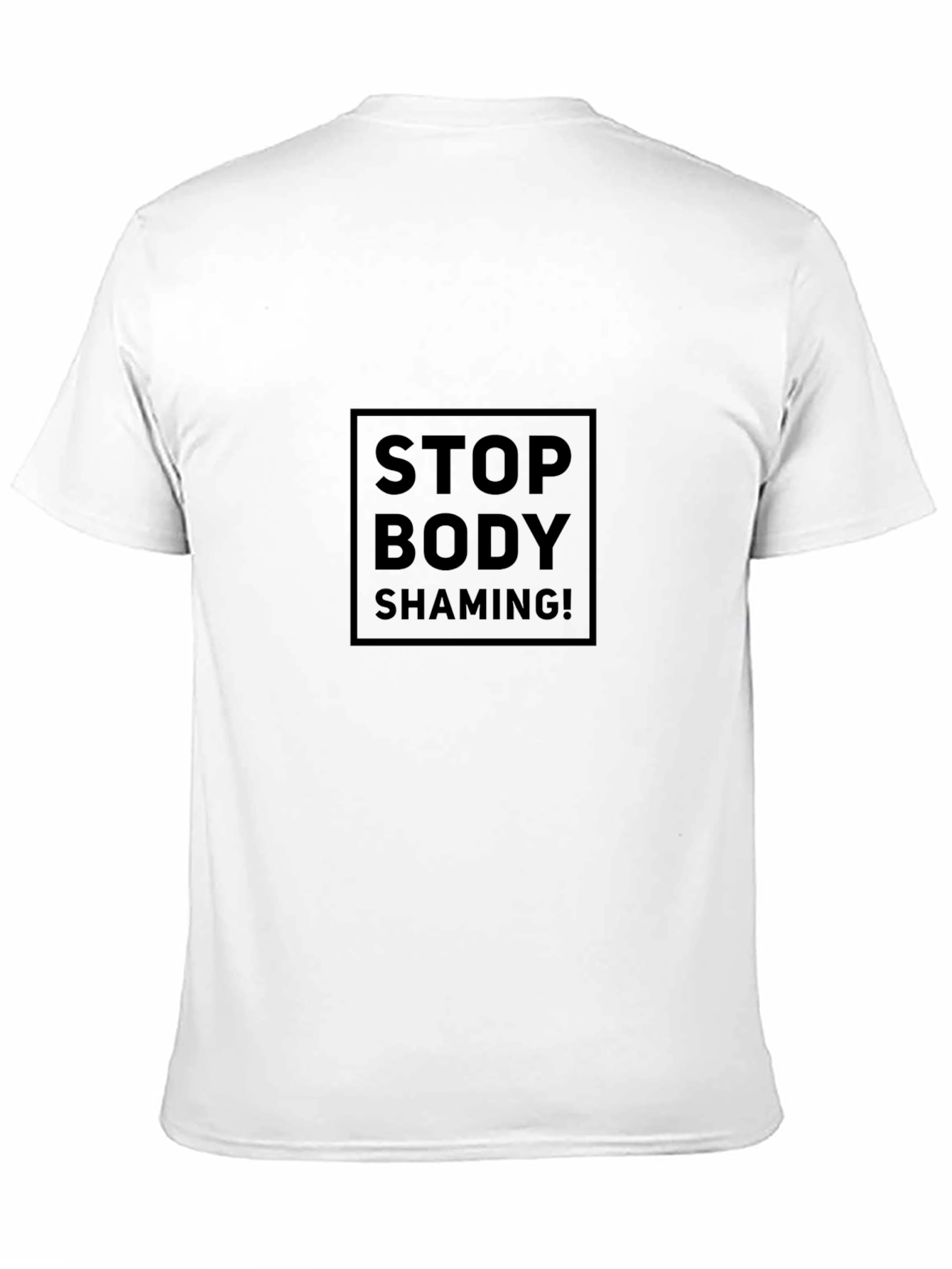 Stop Body Shaming Black T-Shirt - Positive Message