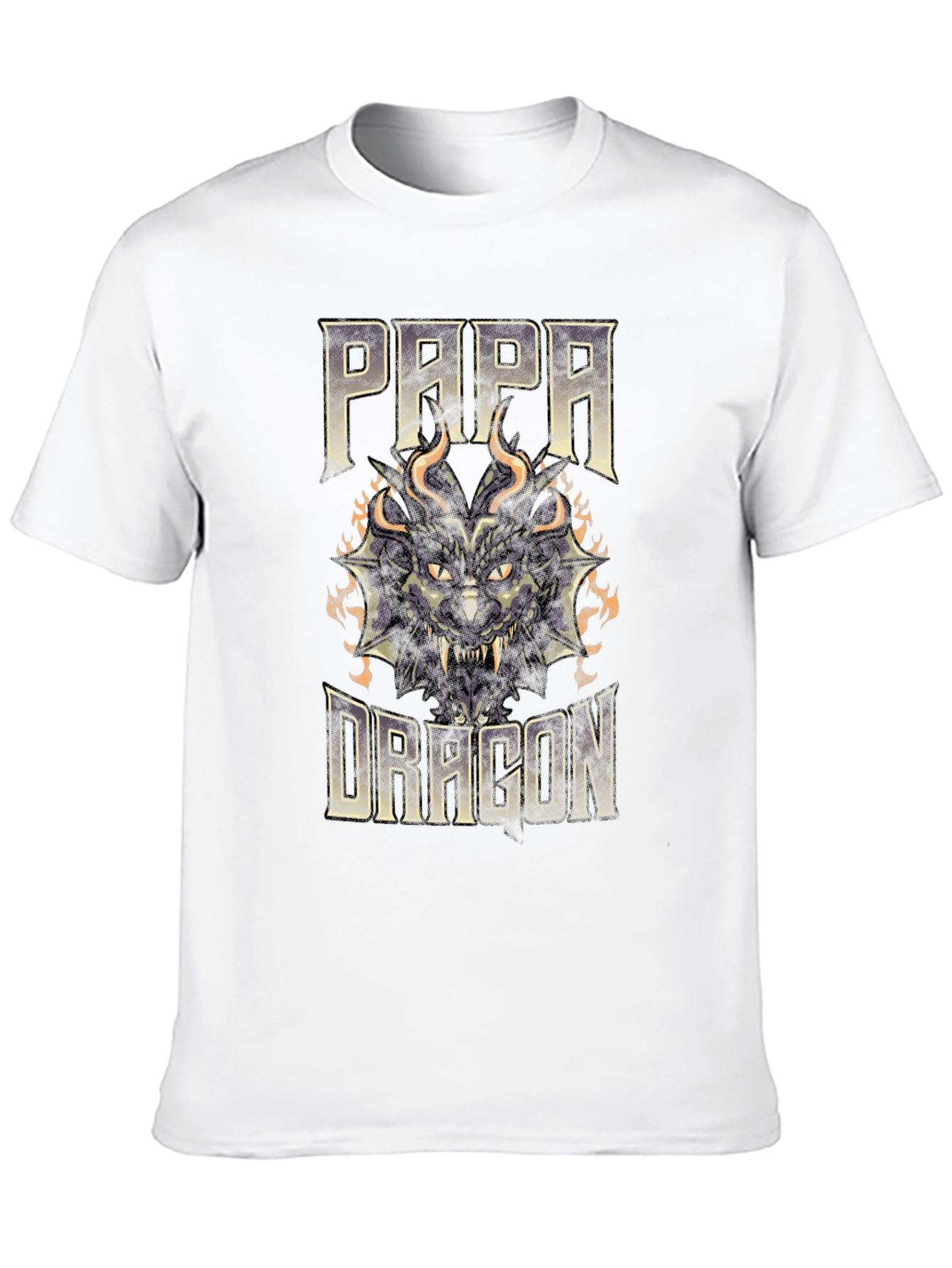 Papa Dragon Graphic T-Shirt - Black