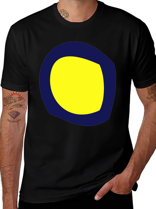 Graphic Tee: Yellow & Blue Circle Design