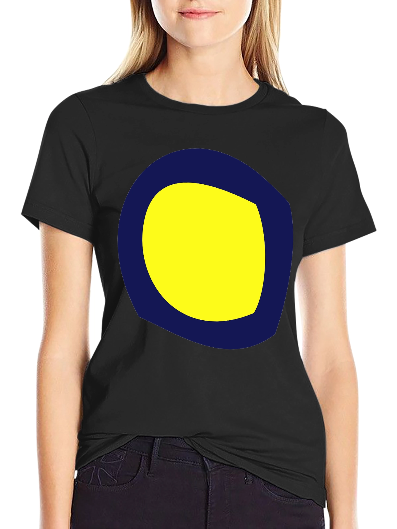 Graphic Tee: Yellow & Blue Circle Design