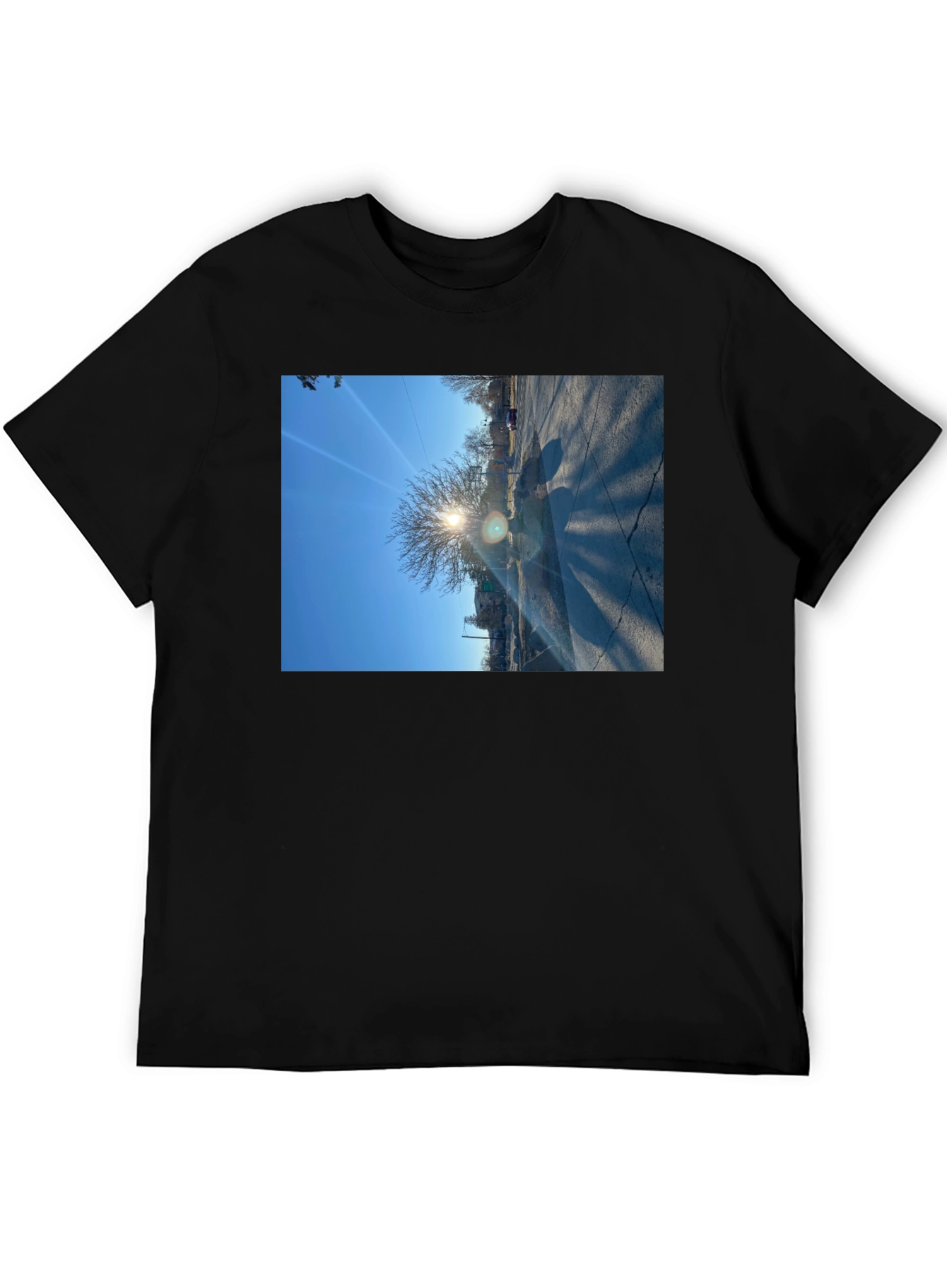 Nature Scene Black T-Shirt
