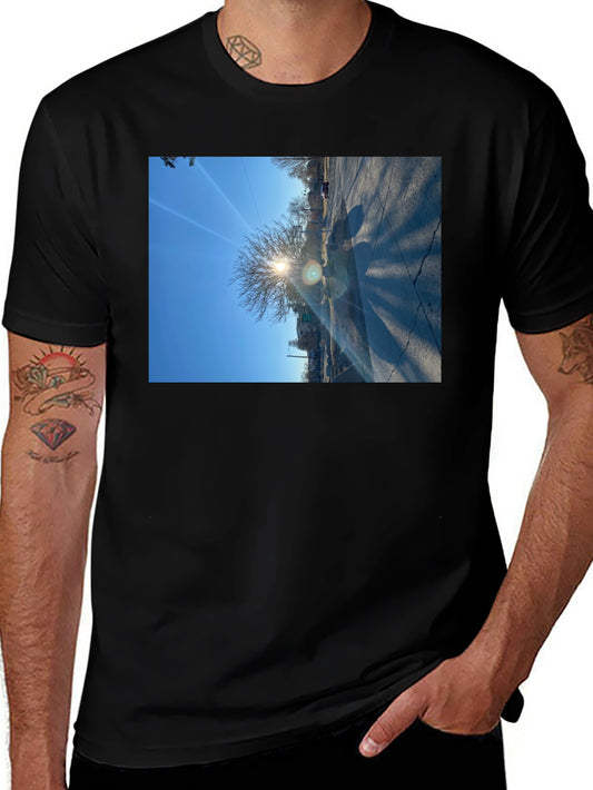 Nature Scene Black T-Shirt