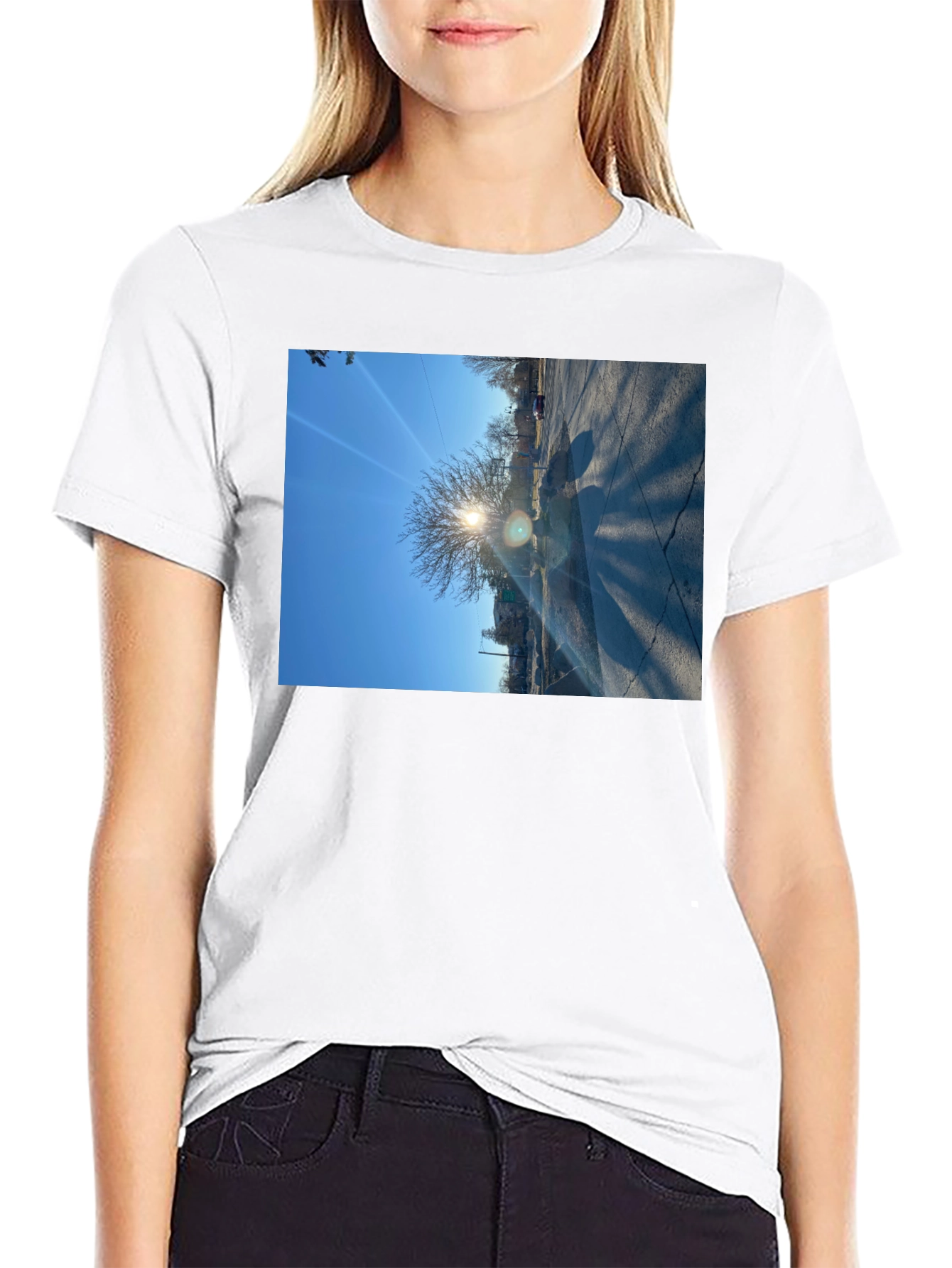 Nature Scene Black T-Shirt