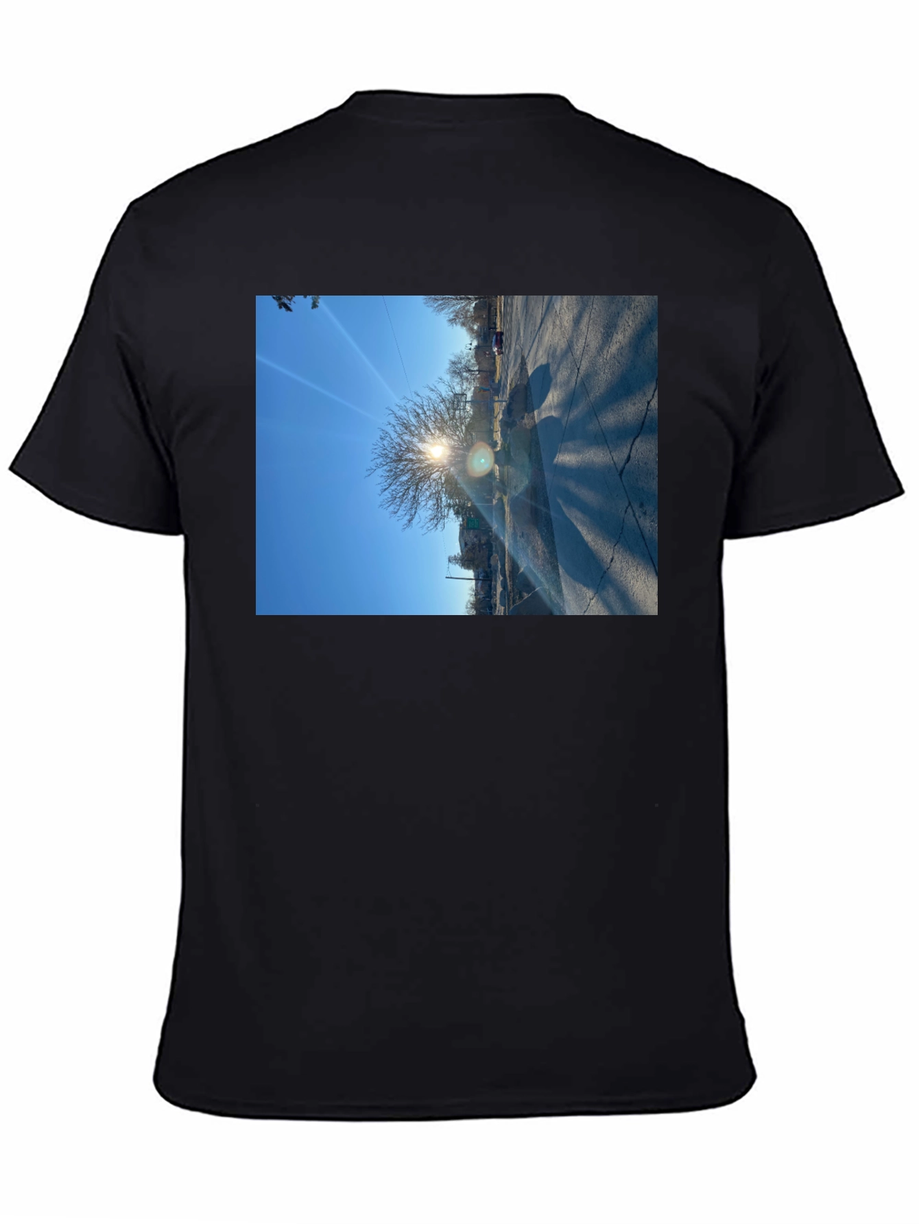 Nature Scene Black T-Shirt
