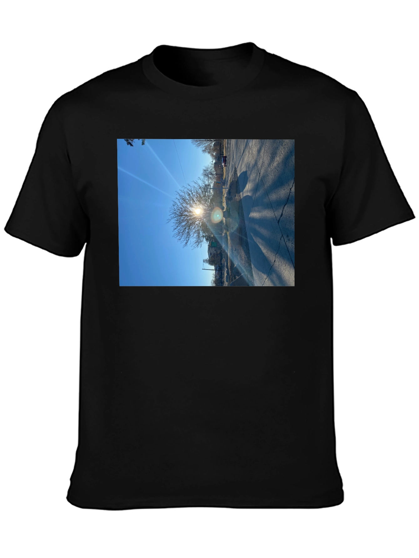 Nature Scene Black T-Shirt