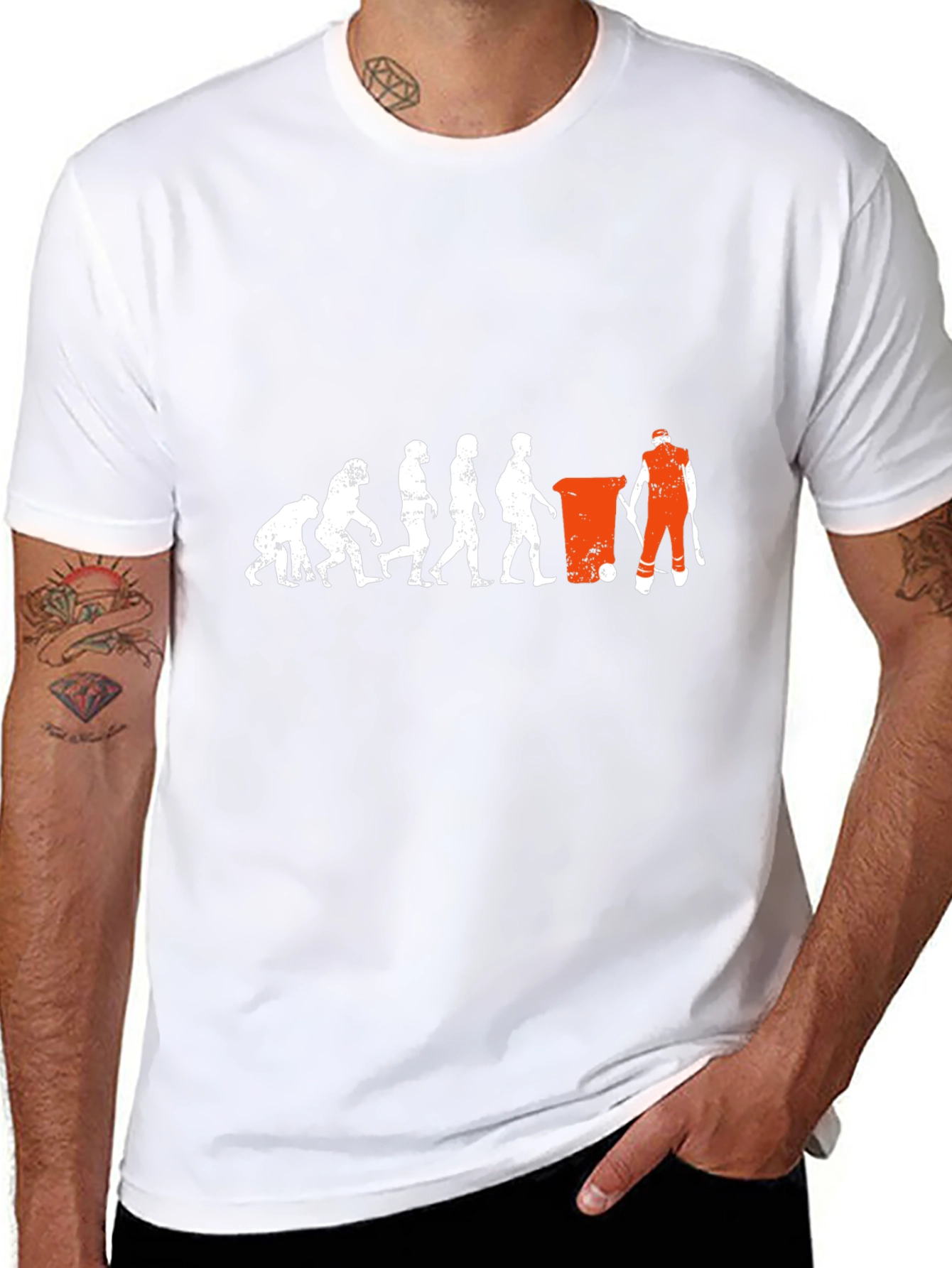 Evolution of the Garbage Man T-Shirt