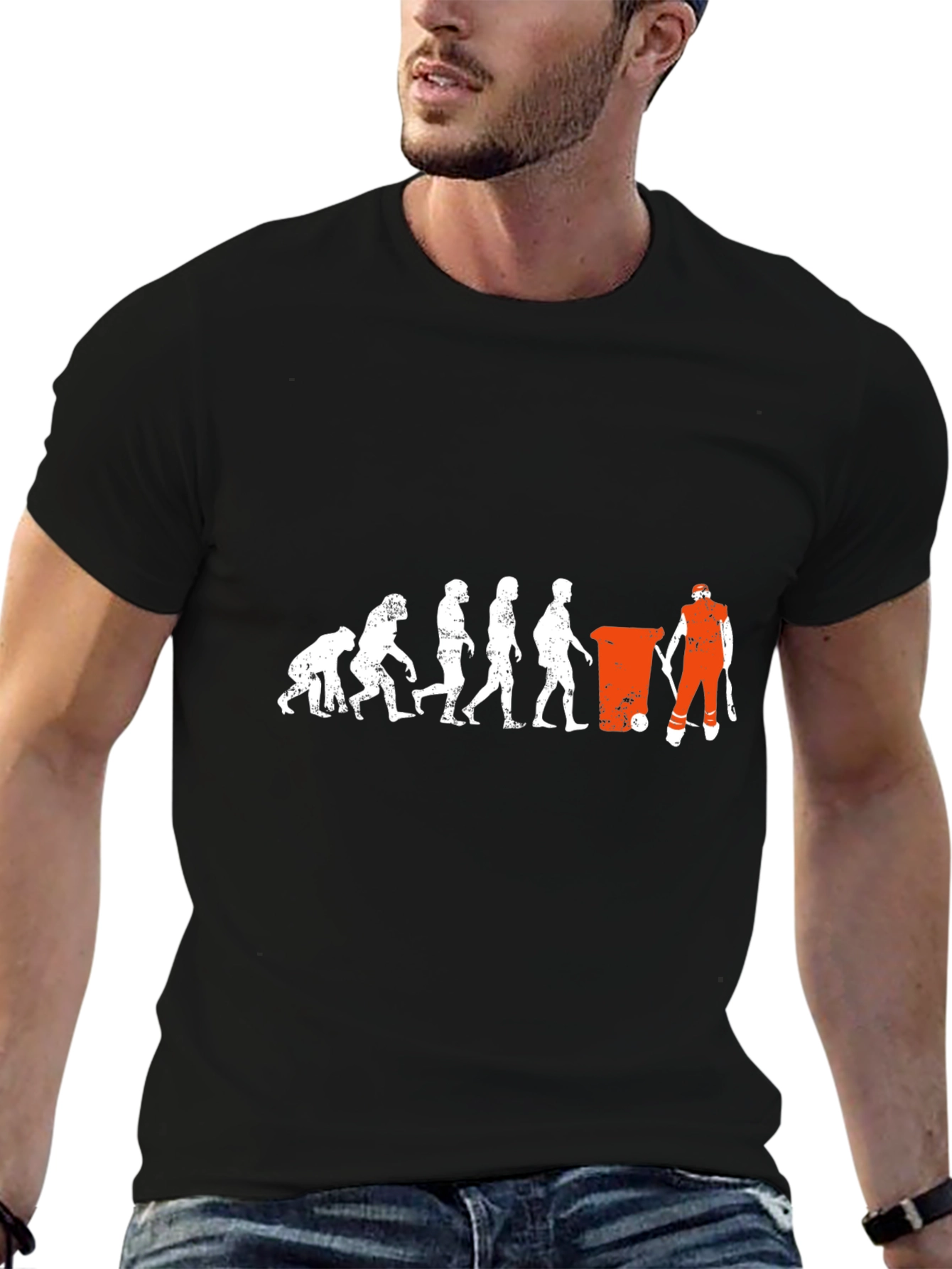 Evolution of the Garbage Man T-Shirt