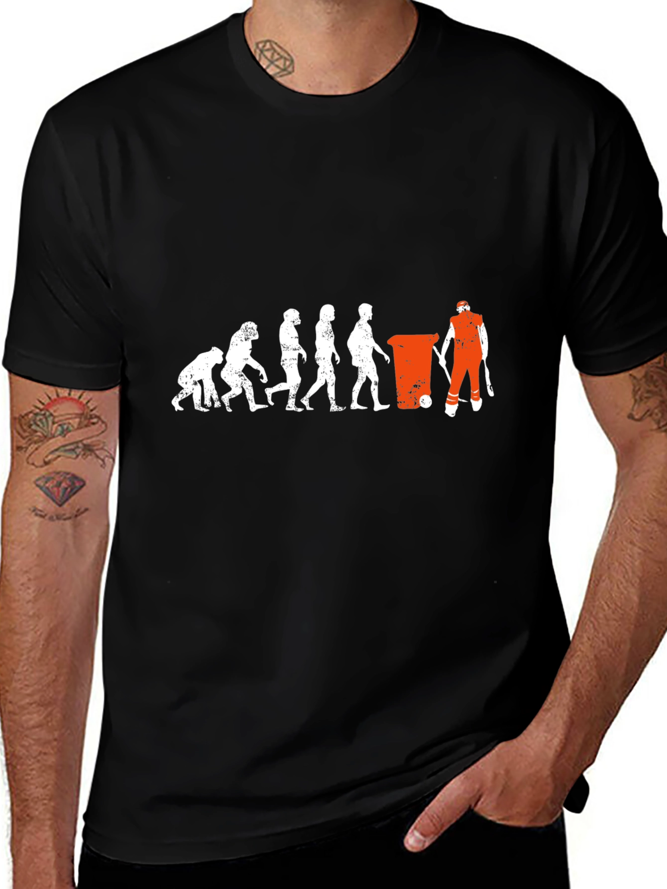 Evolution of the Garbage Man T-Shirt